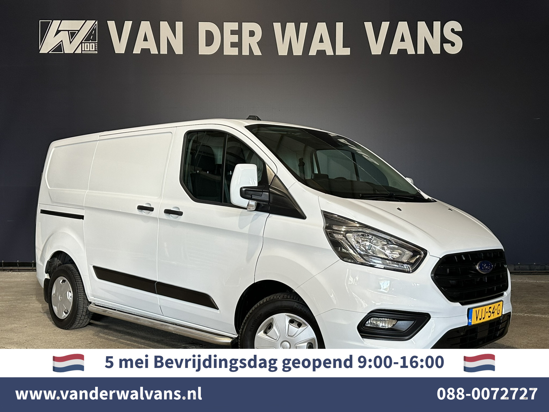 Ford Transit Custom 2.0 TDCI 130pk L1H1 Euro6 Airco | Navigatie | LED | Apple Carplay | 2500kg Trekhaak Android Auto, Cruisecontrol, Sidebars, Verwarmde Voorruit, Bijrijdersbank, Parkeersensoren