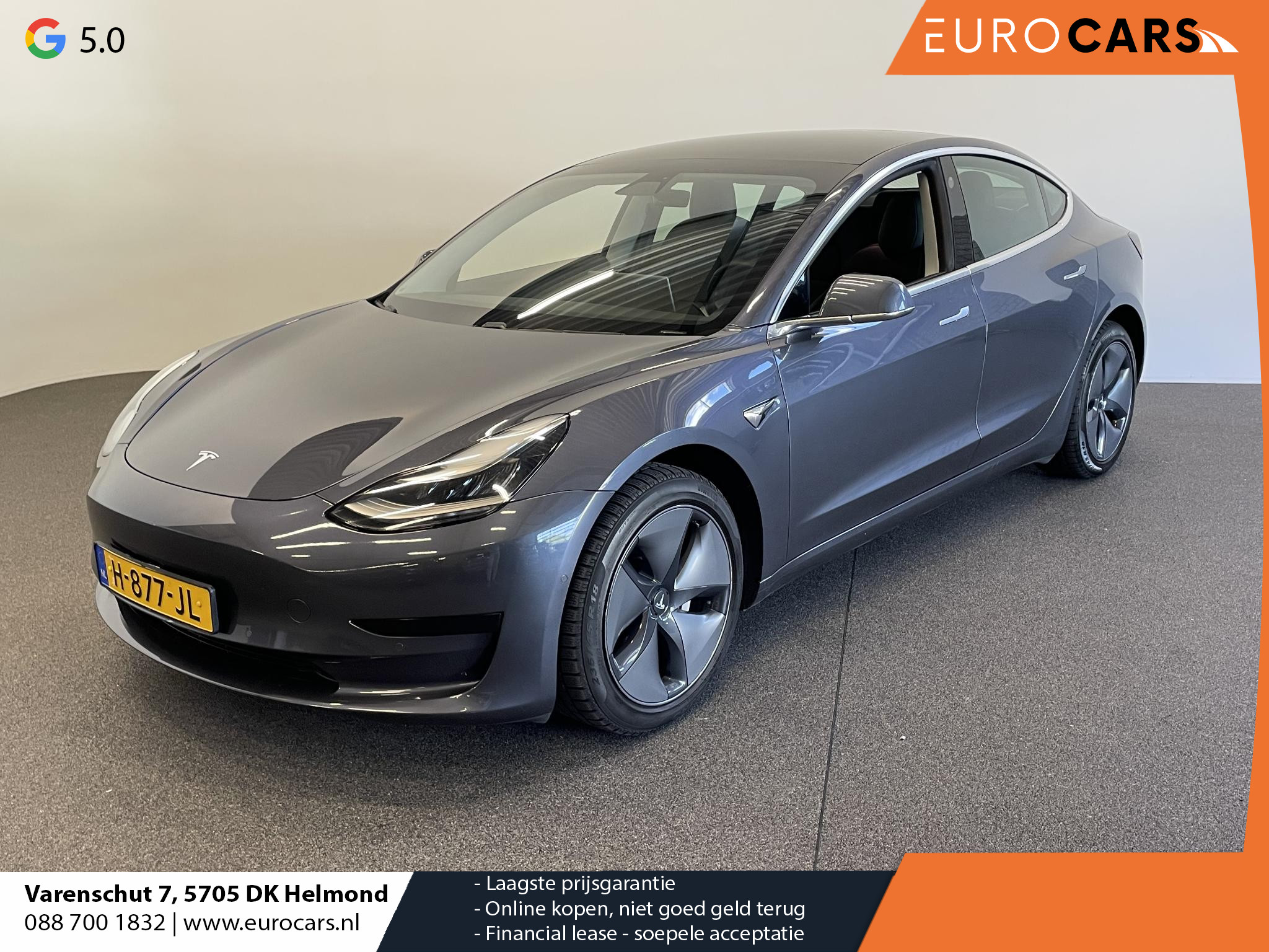 Tesla Model 3 Standard RWD Plus 60 kWh 287pk Panorama dak Navigatie Climate Control  Lichtmetalen Velgen Leder Trekhaak