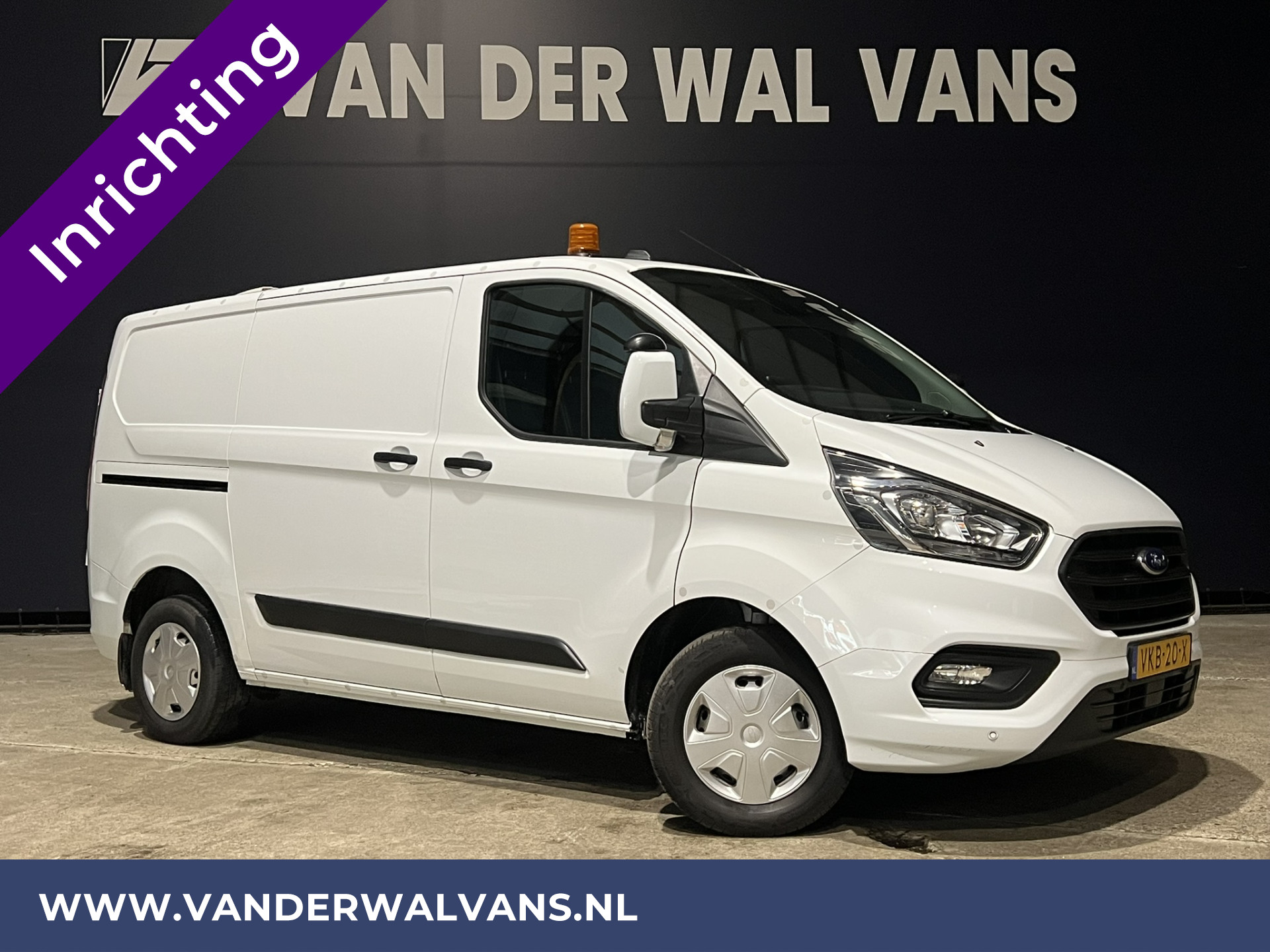 Ford Transit Custom 2.0 TDCI L1H1 inrichting Euro6 Airco | Camera | LED | 2500kg Trekhaak | Omvormer, Cruisecontrol, Parkeersensoren, Android auto, bijrijdersbank, verwarmde voorruit