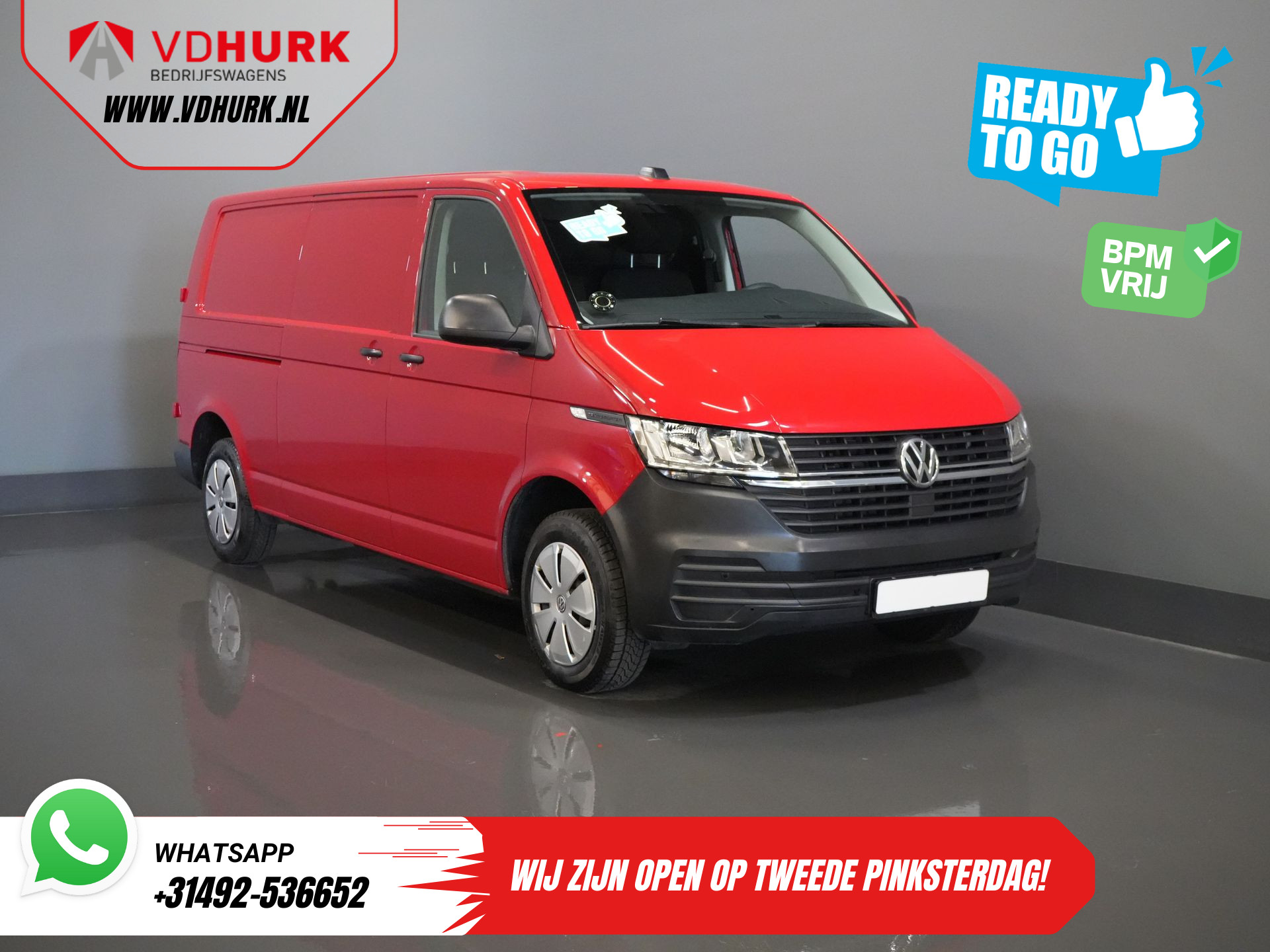 Volkswagen Transporter 2.0 TDI L2 BPM VRIJ! Ready2Go Standkachel/ Stoelverw./ Carplay/ Cruise/ PDC/ Trekhaak