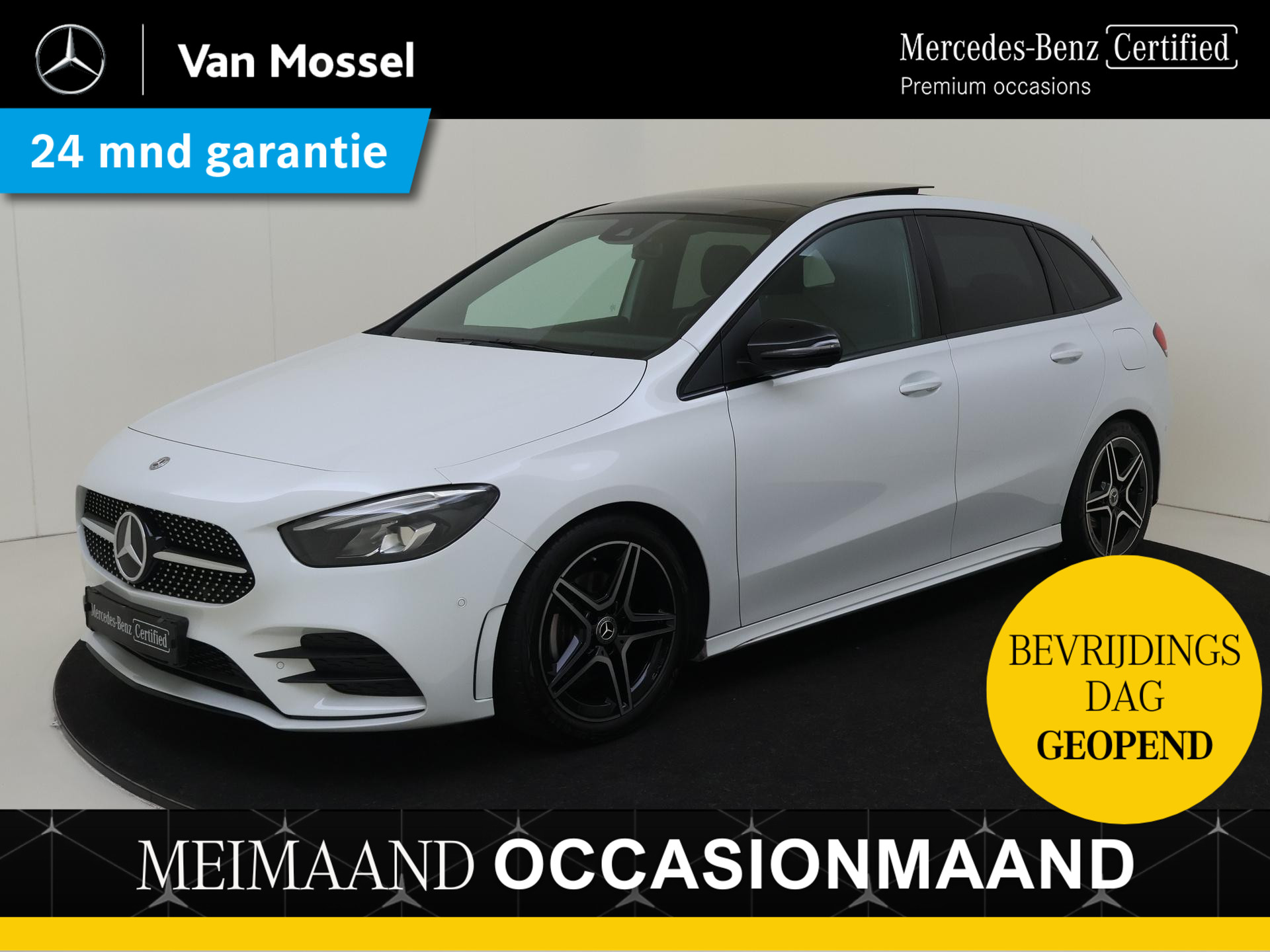 Mercedes-Benz B-Klasse 180 Business Solution AMG / Stoelverwarming / Achteruitrijcamera / Panaroma-schuifdak / Night-Pakket /