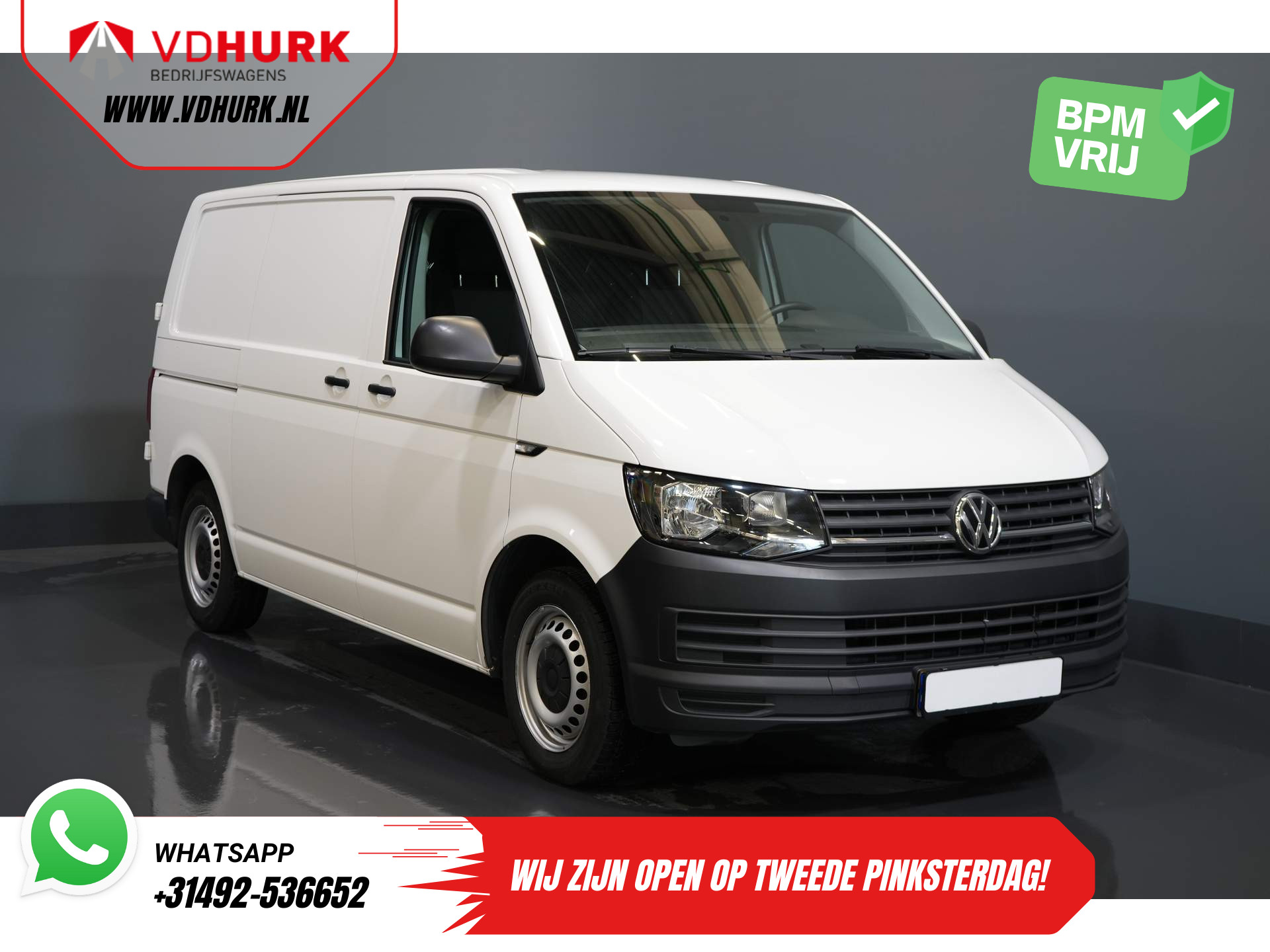 Volkswagen Transporter 2.0 TDI 150 pk DSG Aut. (Demo) BPM VRIJ! 2.5t Trekhaak/ Airco/ Deuren