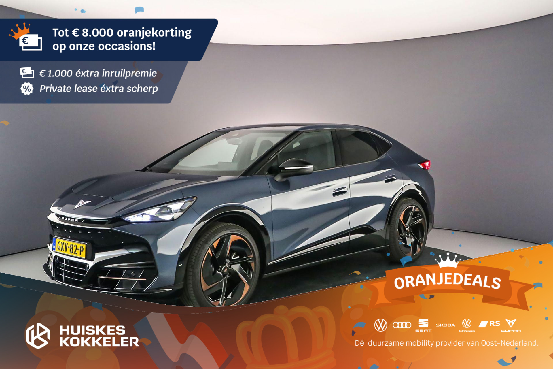 CUPRA Tavascan VZ Adrenaline 340pk Automaat Panoramadak, 360 camera, Adaptive cruise control, Elektrische achterklep, Head up display, Navigatie, Stuurwiel verwarmd, LED matrix koplampen