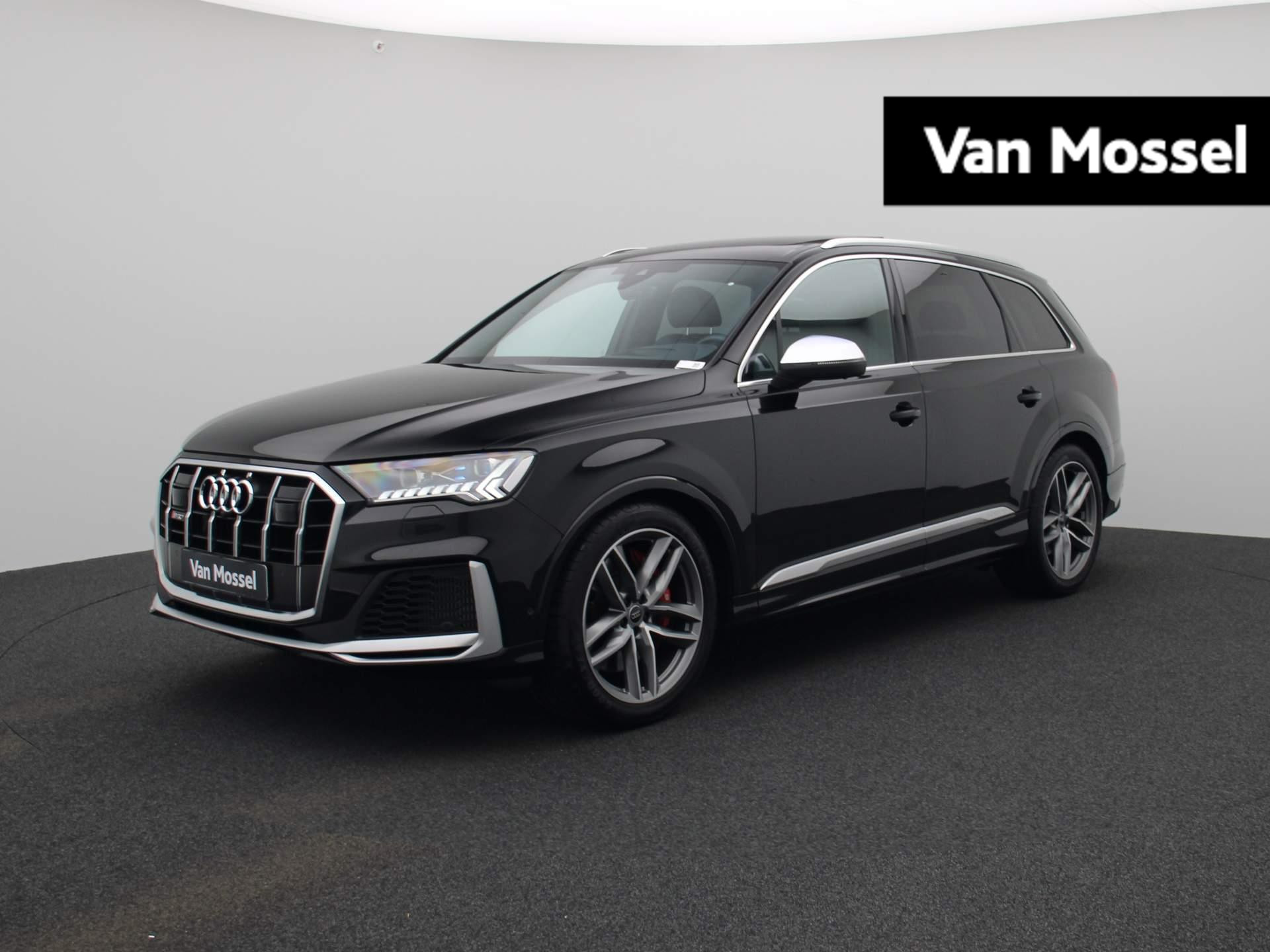 Audi SQ7 4.0 TFSI Quattro 7p 507 PK | Automaat | Trekhaak | Panoramadak | Vierwielbesturing | Climate Control | Privacy glass | 360 Camera | Stoelverwarming | Adaptive Cruise control | Parkeersensoren | Interieurvoorverwarming | Laser LED Matrix | B&O sound system |