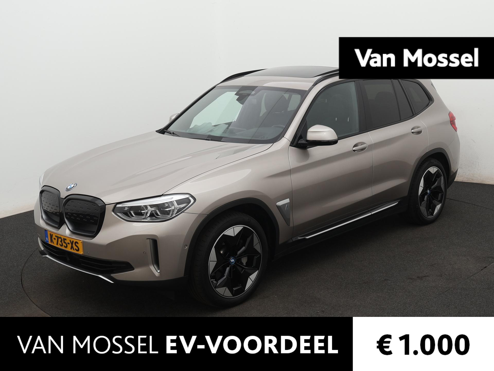 BMW iX3 High Executive 80 kWh 286 PK | 98 SOH | PANORAMADAK | HARMAN-KARDON AUDIO | ELEKTRISCHE BESTUURDERSSTOEL MET GEHEUGEN | ADAPTIVE CRUISE CONTROL | SPORTSTOELEN | 360-CAMERA | STOELVERWARMING | APPLE CARPLAY / ANDROID AUTO | WEGKLAPBARE TREKHAAK | ELEKTRISCHE ACHTERKLEP |
