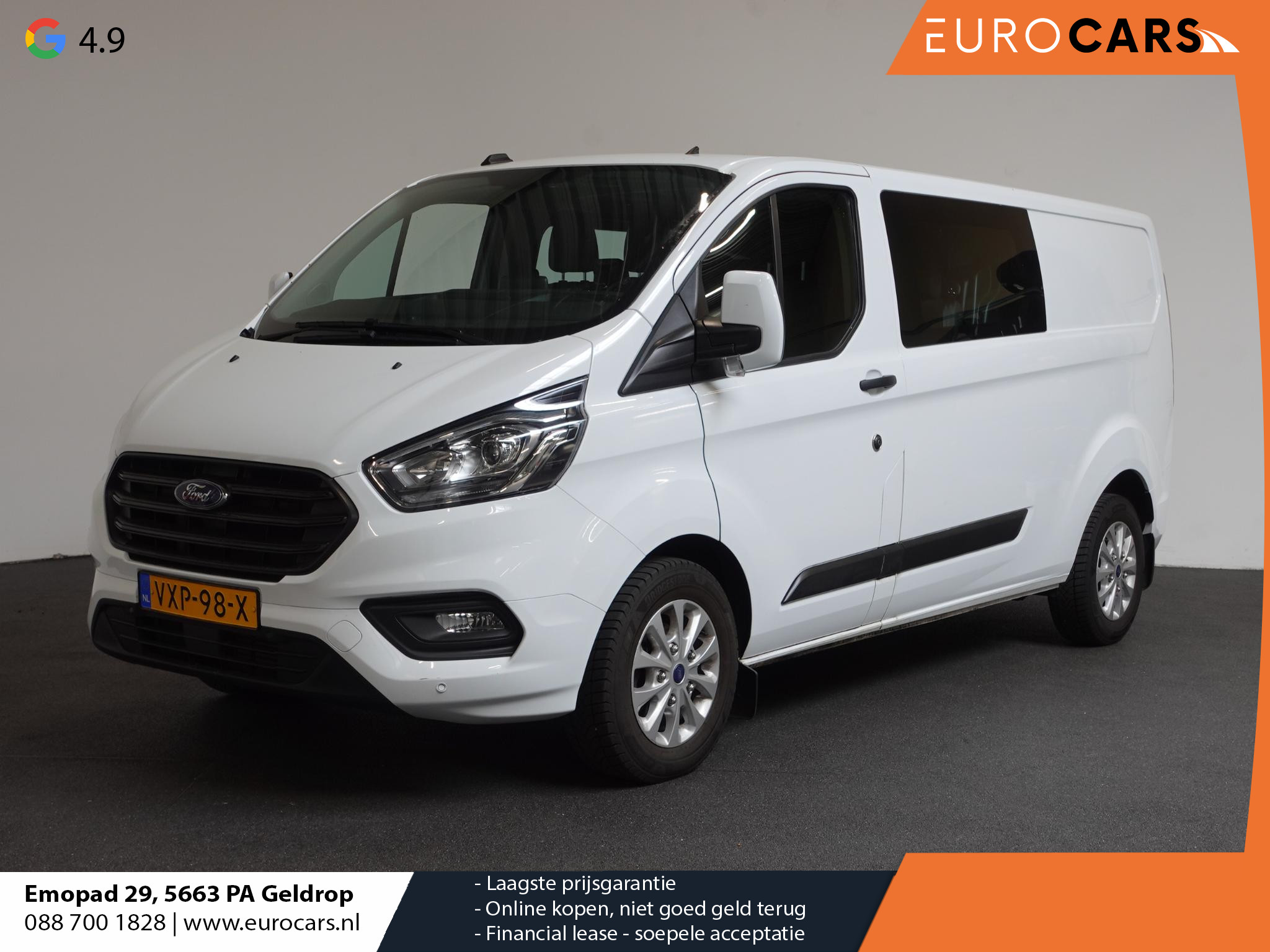 Ford Transit Custom 300 2.0 TDCI L2H1 Trend Dubbele Cabine Automaat Airco Navi Cruise Trekhaak