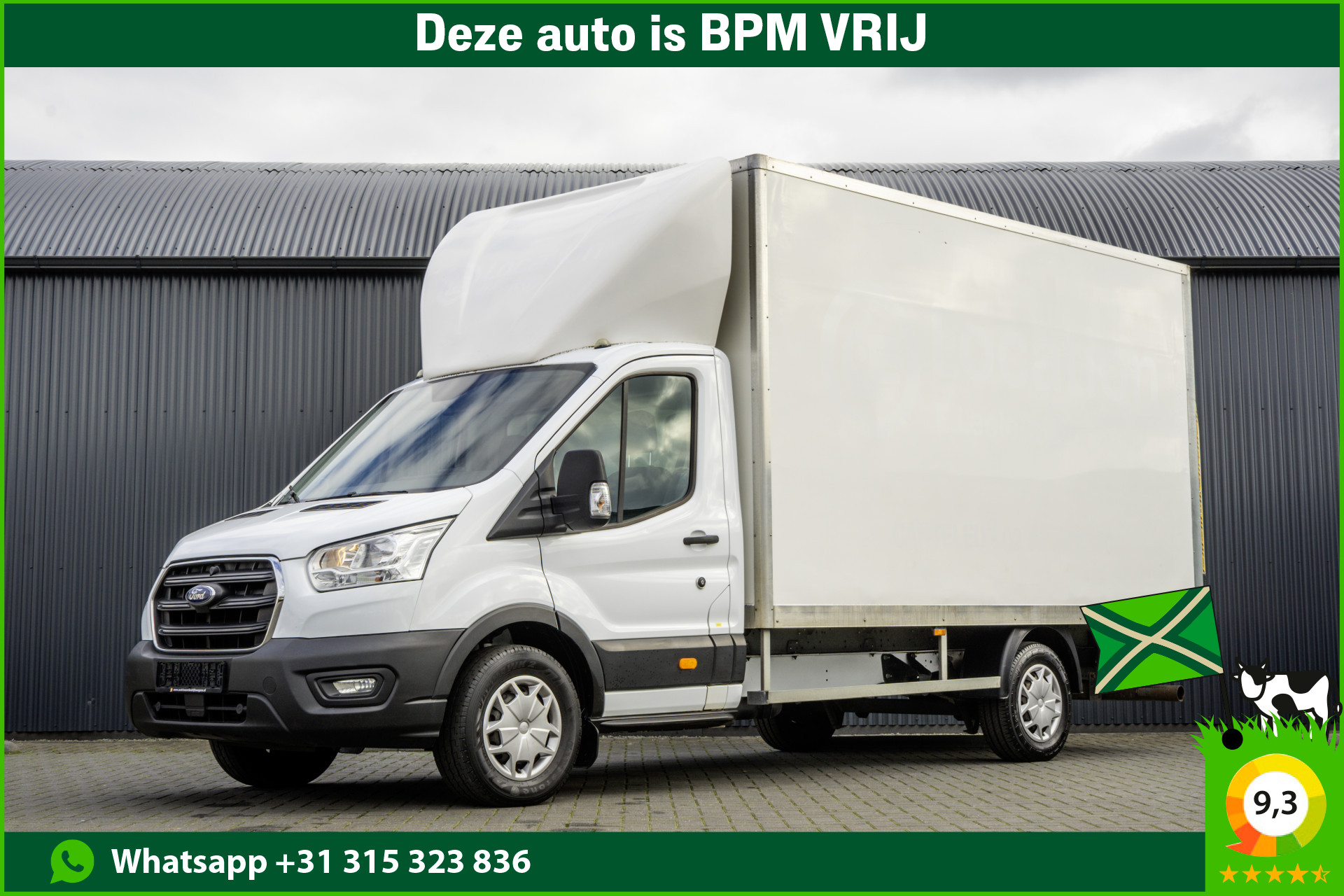 Ford Transit 2.0 TDCI Bakwagen met laadklep | Euro 6 | 131 PK | Airco | Cruise | 3-Persoons