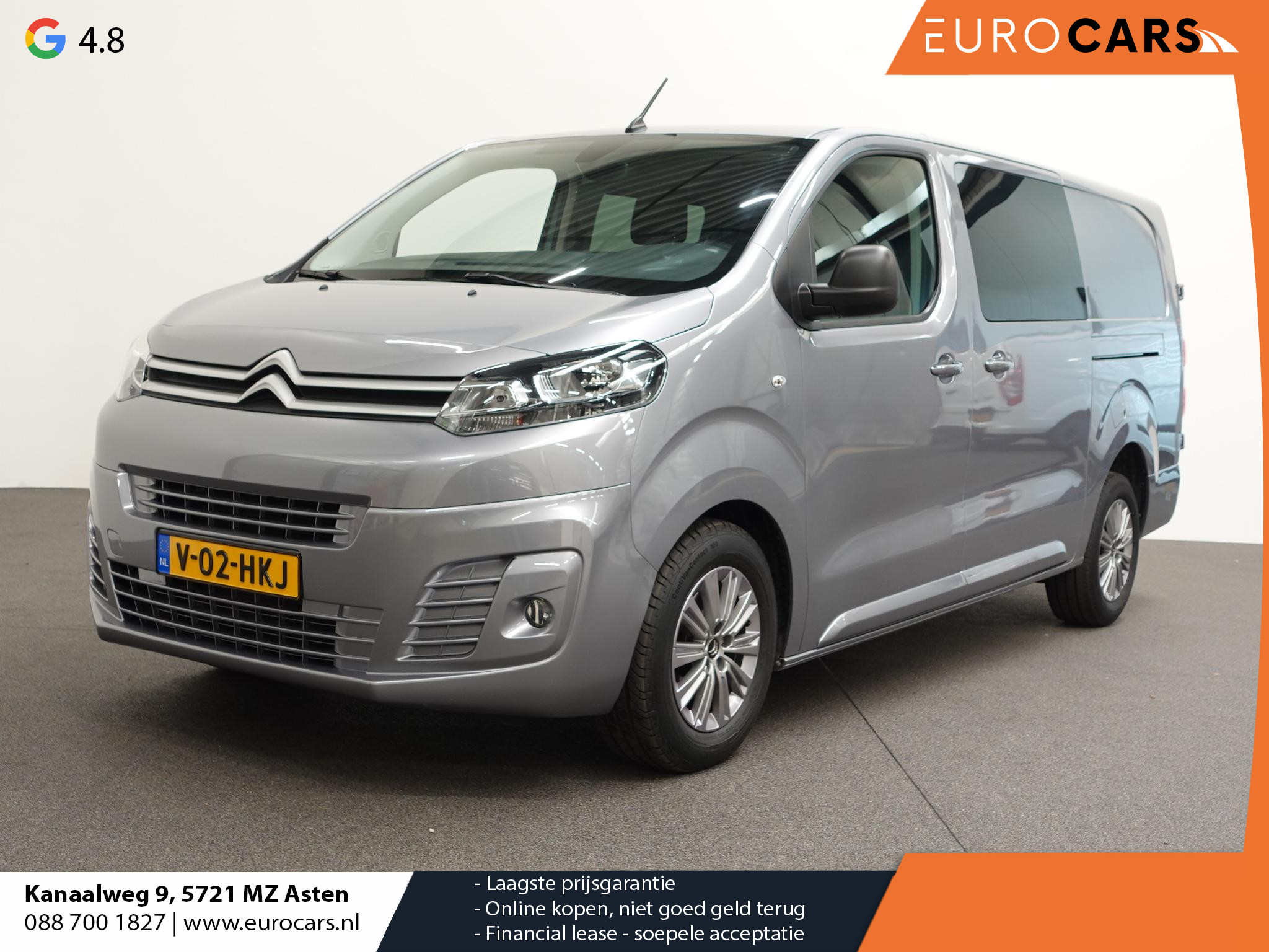 Citroën Jumpy 2.0 145PK Automaat L3 Dubbele cabine 5 persoons Airco Cruise control 2x Schuifdeur