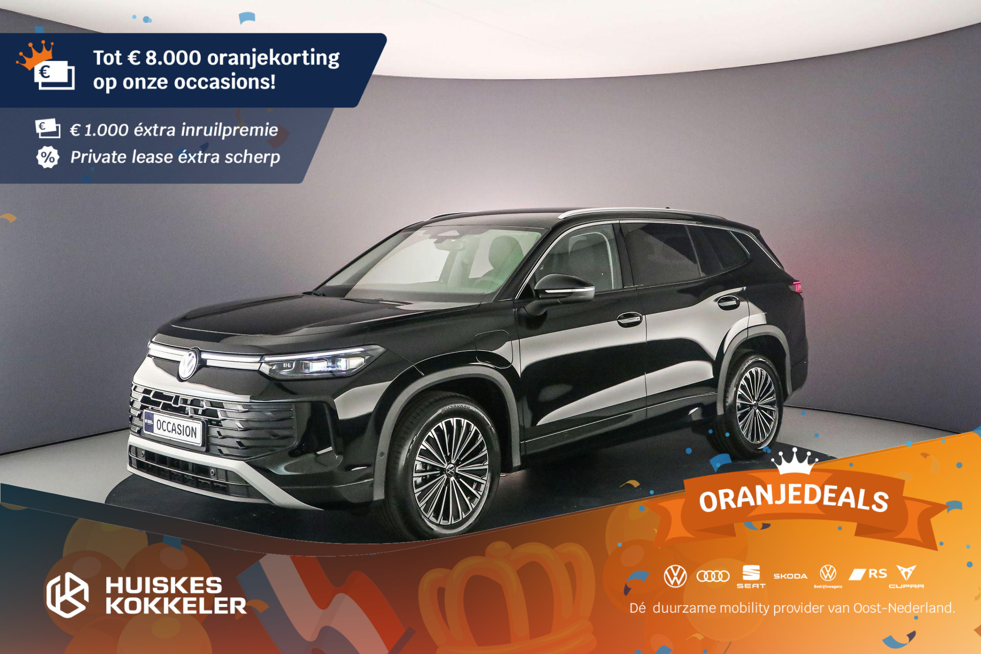 Volkswagen Tayron Life Edition 1.5 TSI eHybrid 204pk DSG Automaat Trekhaak, Adaptive cruise control, Elektrische achterklep, Achteruitrijcamera, Stuurwiel verwarmd, Parkeersensoren
