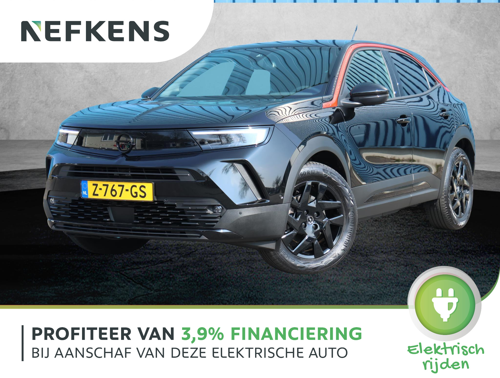 Opel Mokka-e Electric GS 50 kWh | Stoel/Stuur verwarmd | Adaptieve cruise control | Camera | Dodehoekwaarschuwing | Digitale Cockpit | Warmtepomp | Navigatie | AppleCarPlay/ AndroidAuto | LED