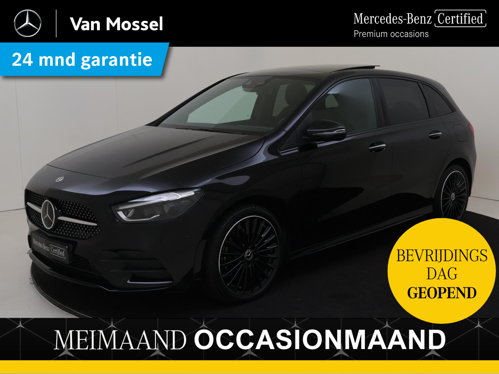 Mercedes-Benz B-Klasse 250 e AMG Line / Stoelverwarming / Achteruitrijcamera / Panaroma-schuifdak / Night-Pakket / Multispaaks-velgen /
