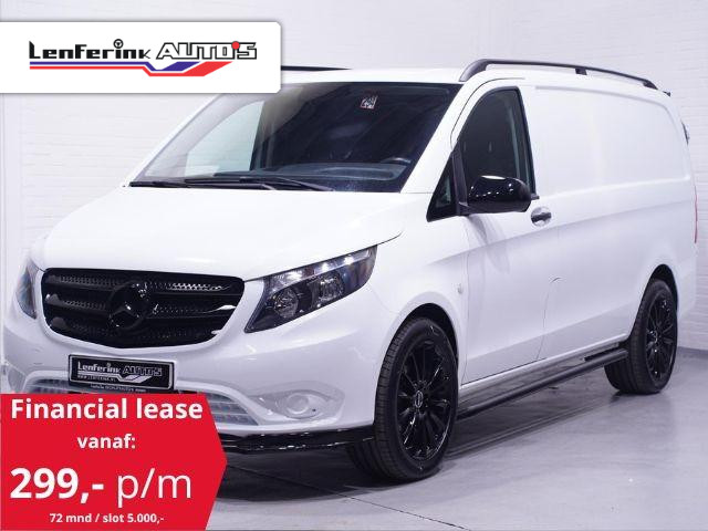 Mercedes-Benz Vito 114 CDI Lang Automaat Black&White Edition Airco Cruise Control, 19" LMV, Spoilers V+A, Sidebars Zwart, 3-Zits