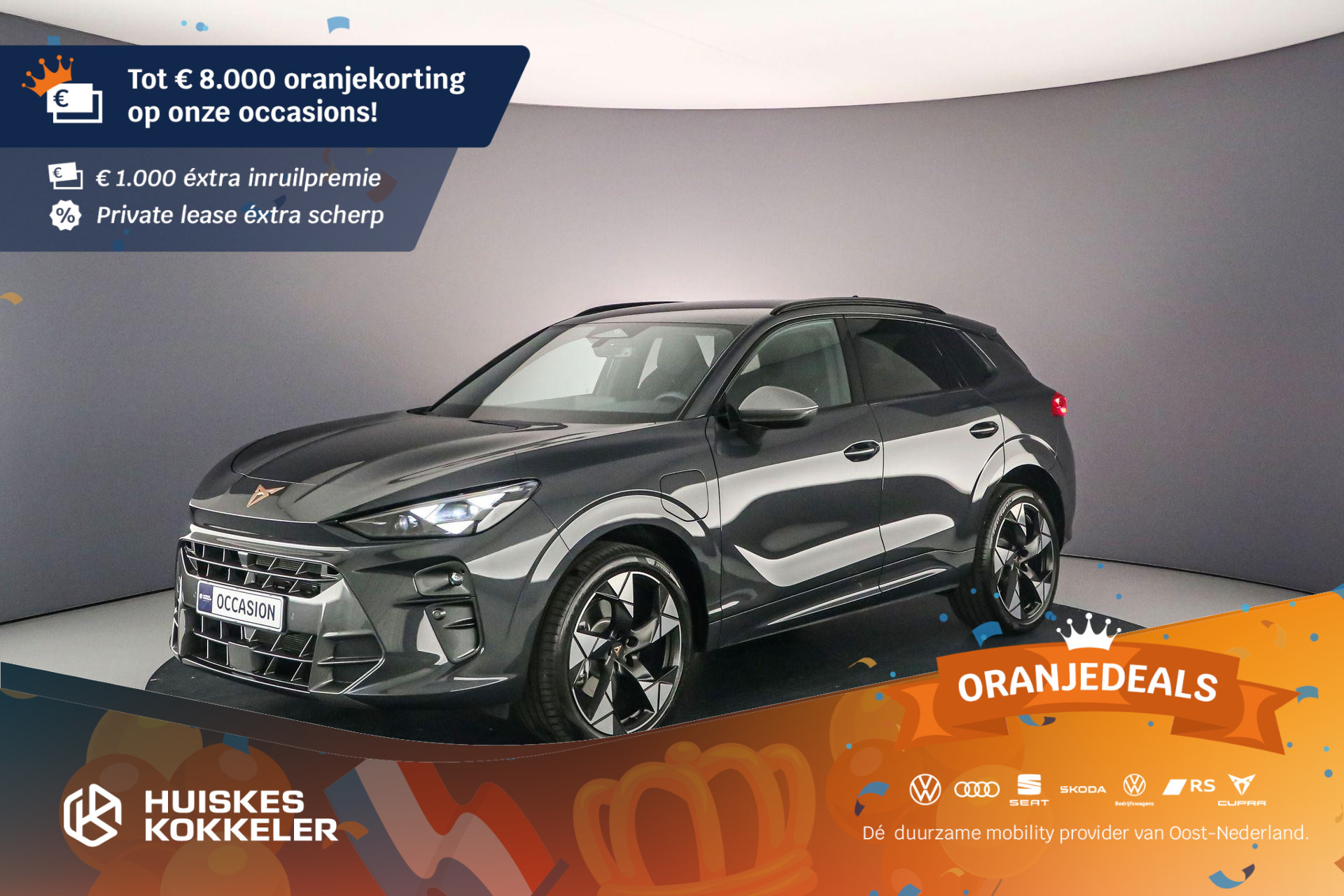 CUPRA Terramar Business 1.5 TSI eHybrid 204pk DSG Automaat Trekhaak, Adaptive cruise control, Stuurwiel verwarmd, Achteruitrijcamera, Elektrische achterklep, Stoelverwarming, Parkeersensoren