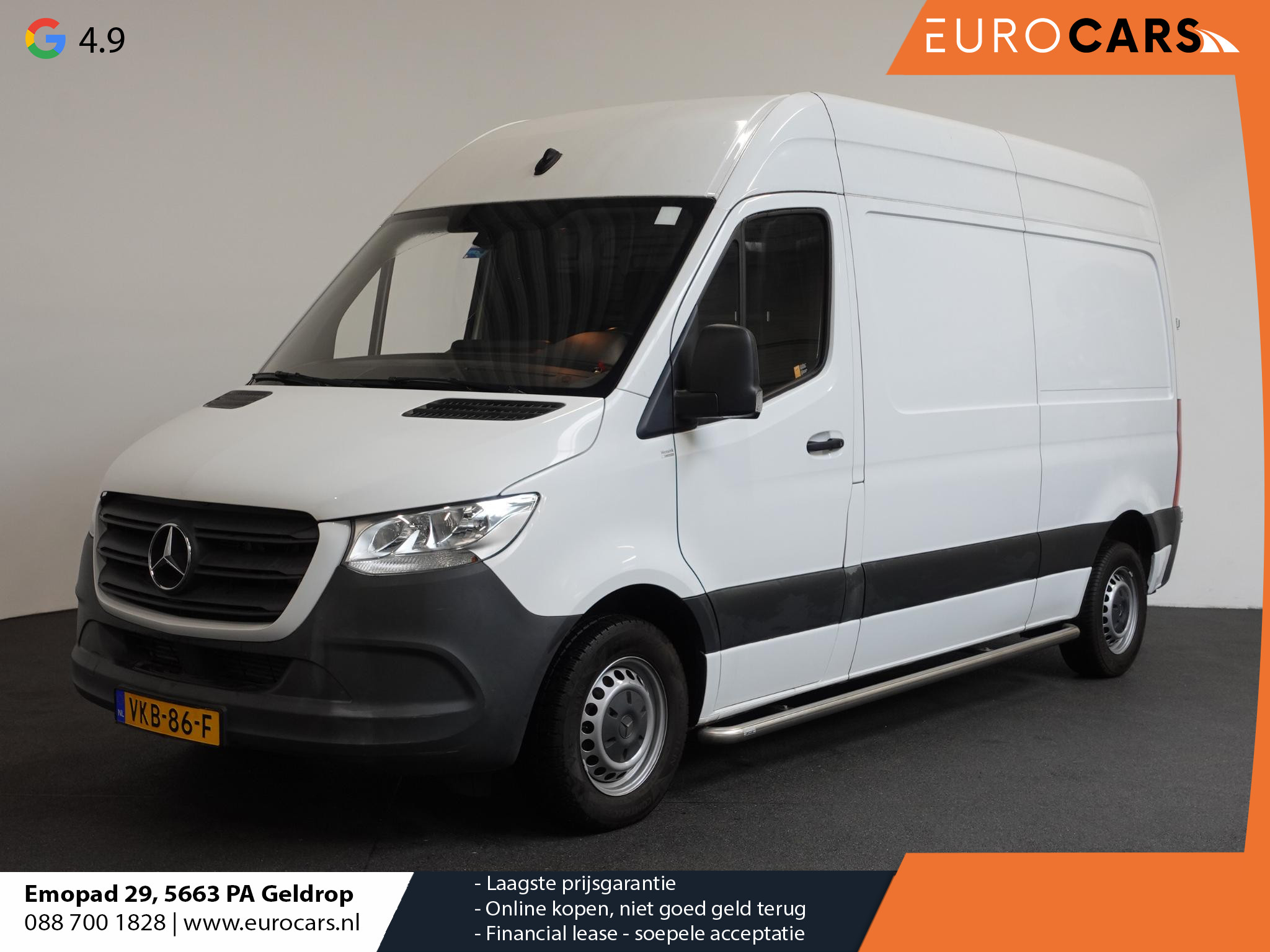 Mercedes-Benz Sprinter 314 Automaat L2H2 140pk Airco Cruise 3-Zits Sidebars Euro6