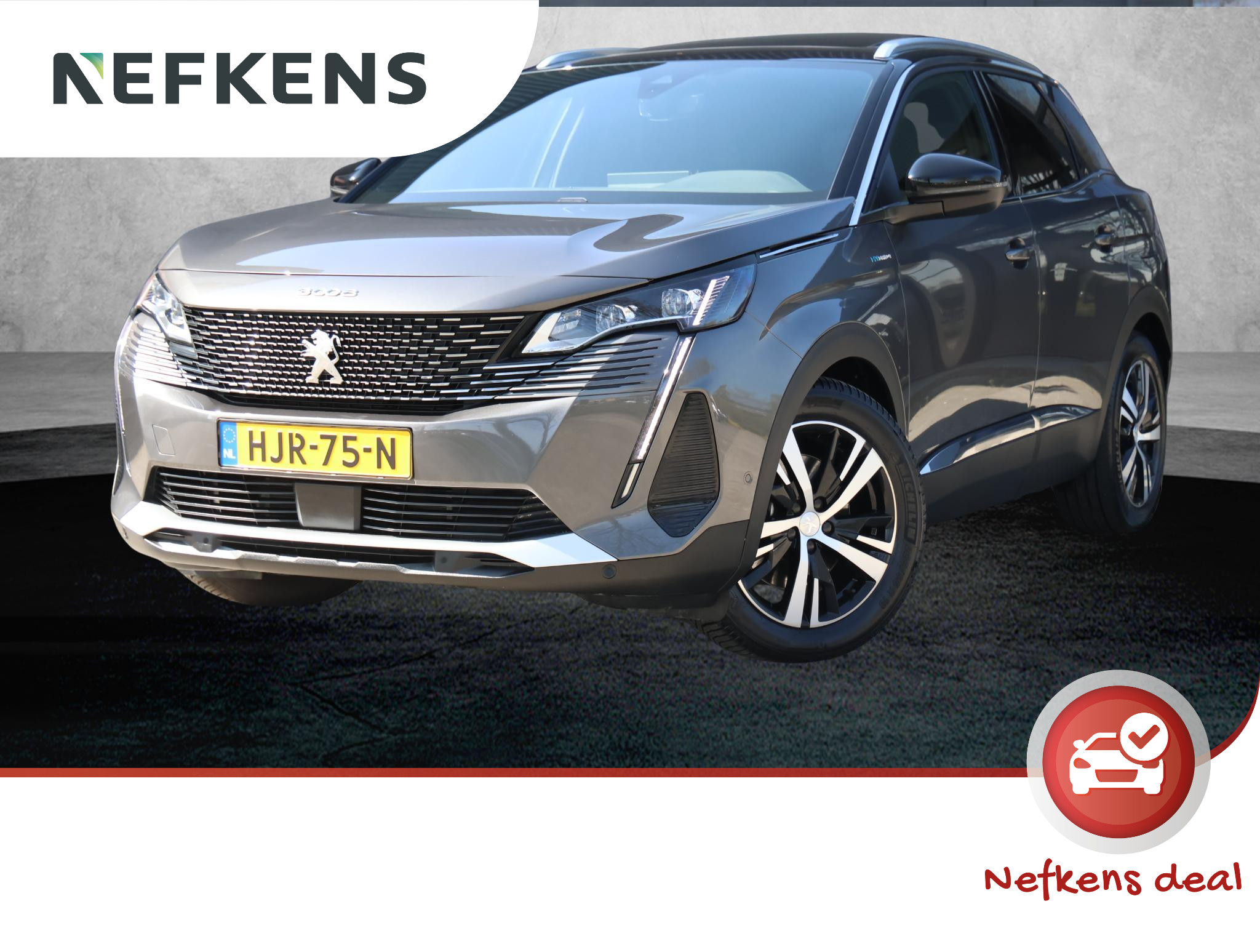 Peugeot 3008 1.6 HYbrid4 300PK GT | AppleCarPlay/AndroidAuto | Camera | Climate Control | Schuifdak | Adaptive Cruise Control | Virt.Cockpit | Halfleer |