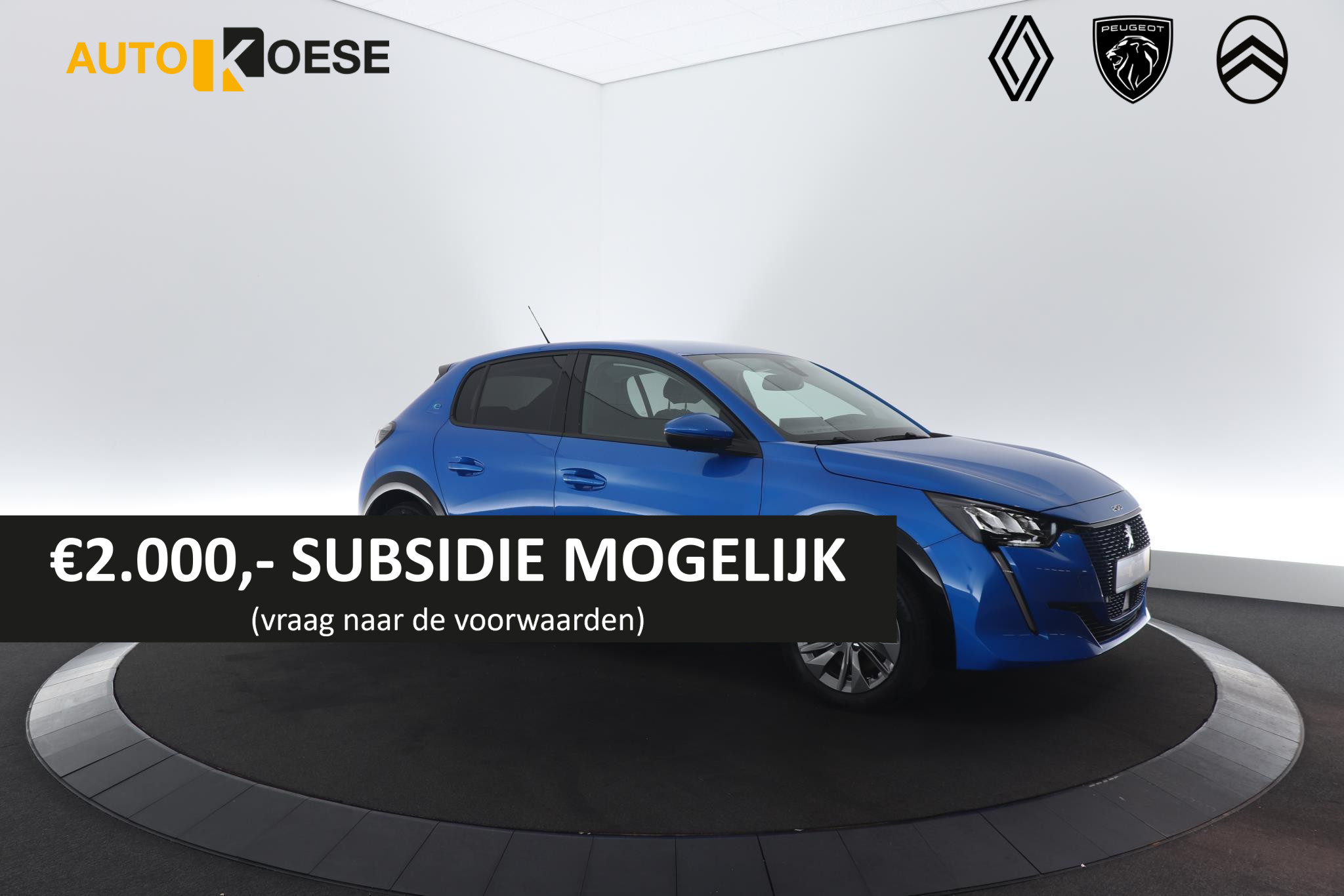 Peugeot e-208 EV Blue Lease Allure 50 kWh | €2.000 Subsidie | 3 Fase | Camera | Navigatie | Parkeersensoren | Apple Carplay