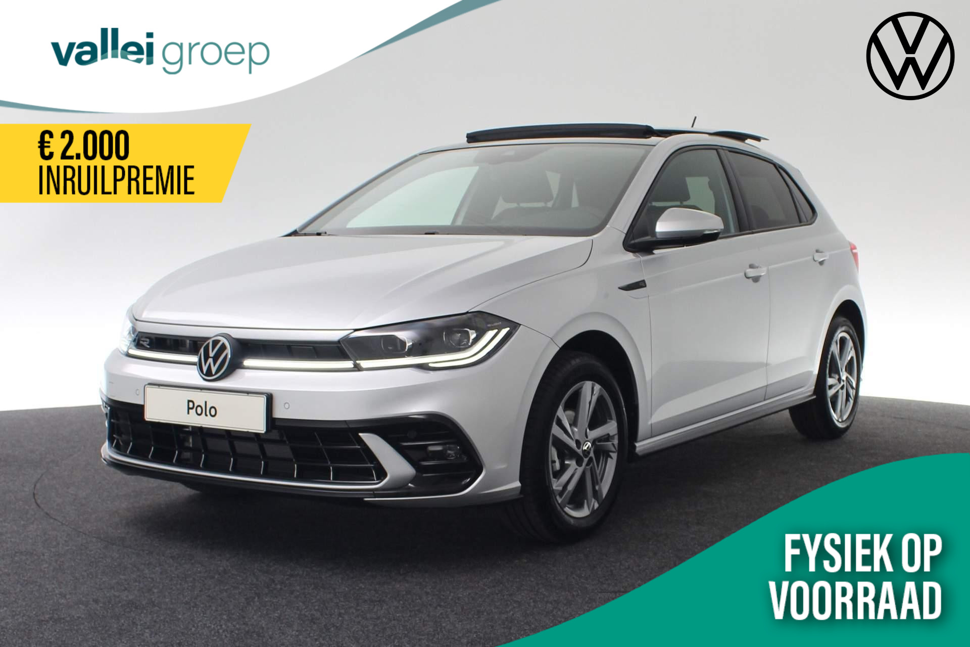 Volkswagen Polo R-Line 1.0 TSI 70 kW / 95 pk DSG | Camera | Panoramadak | IQ Light | ACC | Clima | 16 inch