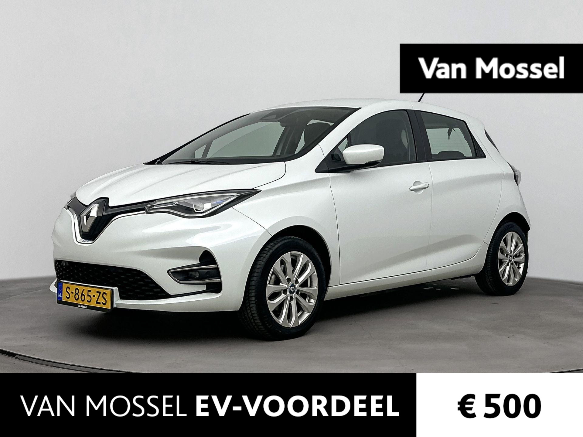 Renault ZOE R110 Pk Life 52 kWh (ex Accu) Huuraccu vanaf € 64,- pm | Navigatie | Carplay | Parkeersensoren incl. Camera | Climate Control | Automatische Verlichting & Regensensoren | Voor Klimatiseren | Full LED Verlichting | Lichtmetalen Velgen |