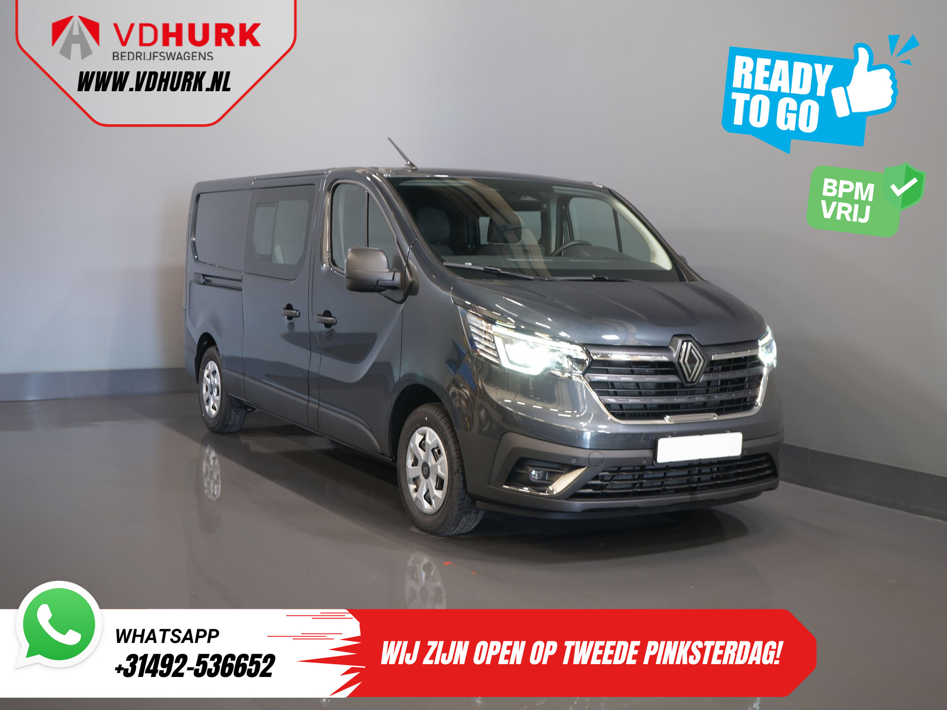 Renault Trafic 2.0 dCi 130 pk L2 BPM VRIJ! DC Dubbel Cabine LED/ 2xSchuifdeur/ Navi/ Carplay/ Camera/ PDC/ Cruise