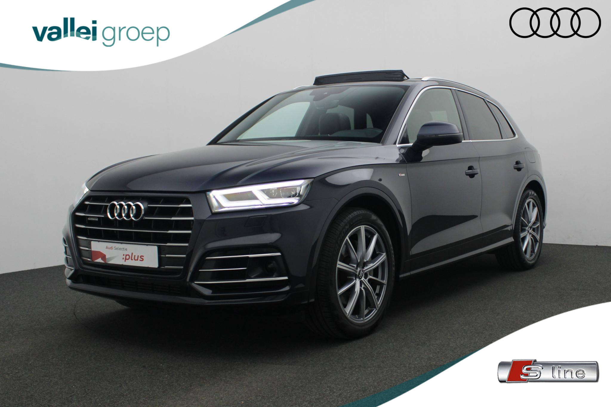 Audi Q5 55 TFSI e 367 pk S-tronic quattro Competition / S-Line | Panoramadak | Trekhaak | Fijnnappa leder | Luchtvering | Matrix LED | Bang & Olufsen Sound | Elektr. stoel