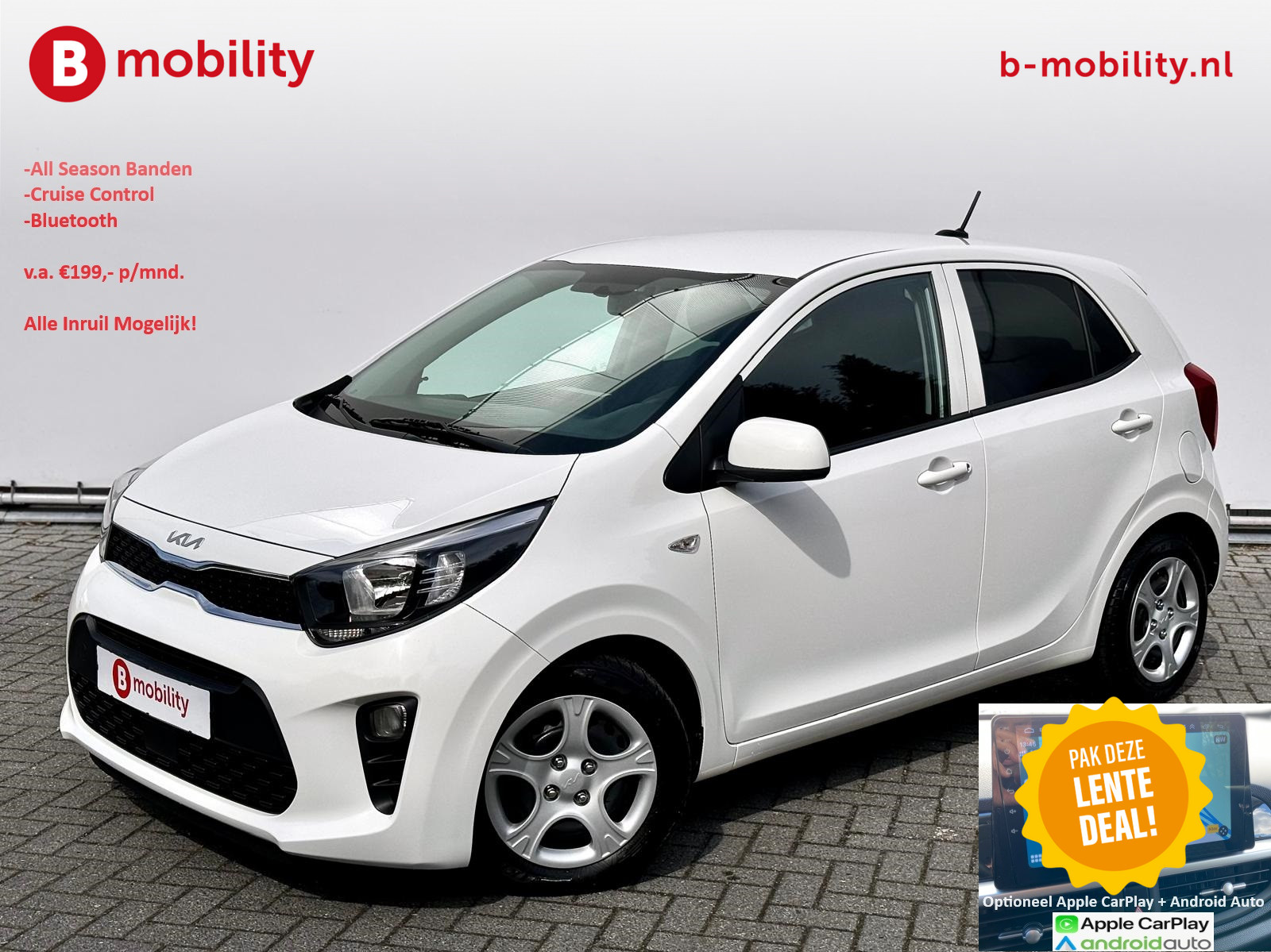 Kia Picanto 1.0 DPi ComfortLine 5-Drs. Cruise Control | Airco | DAB Audio | Bluetooth Telefoon