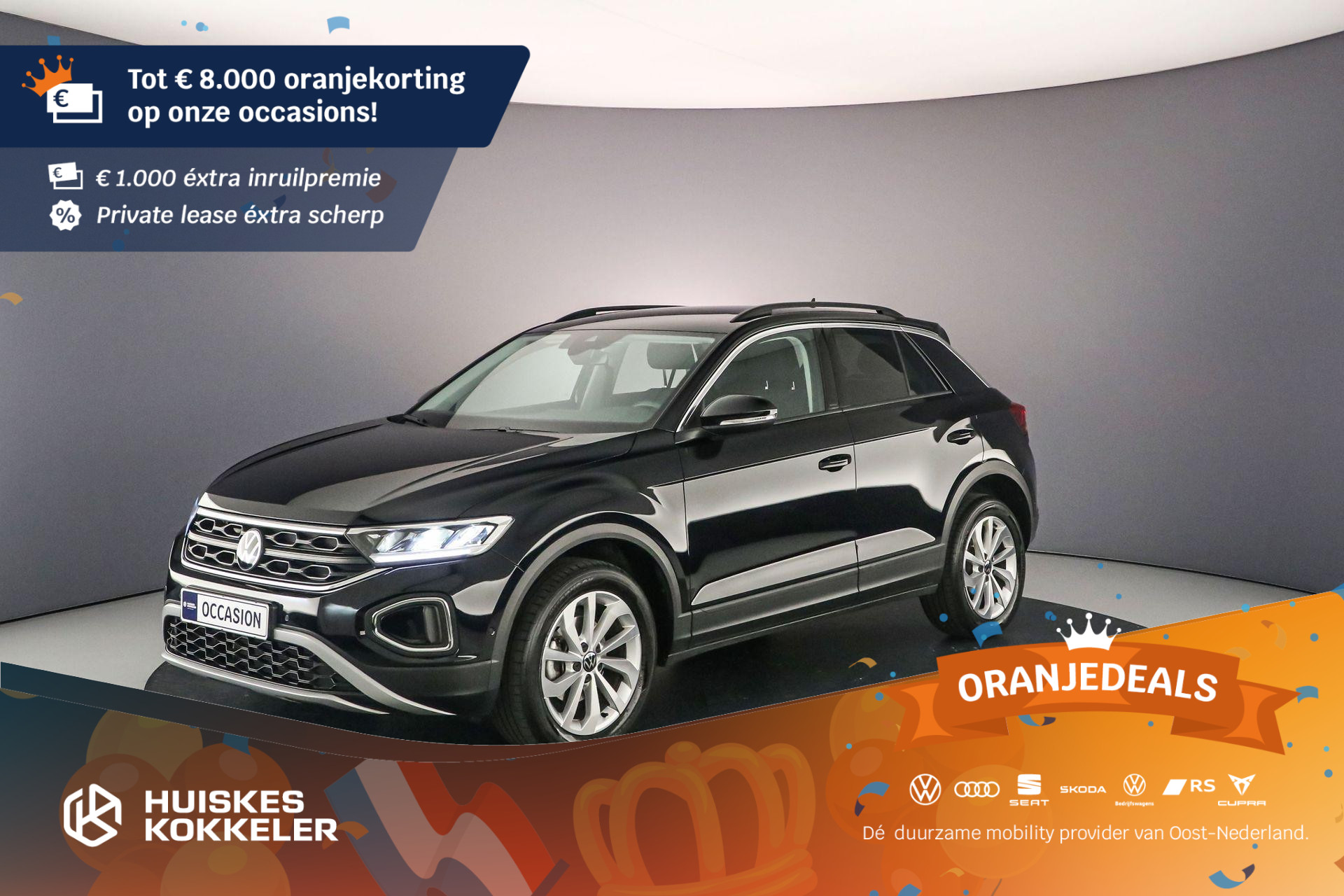 Volkswagen T-Roc Life Edition 1.0 TSI 110pk Adaptive cruise control, Achteruitrijcamera, LED koplampen, Airco, DAB, Radio, App connect, Parkeersensoren