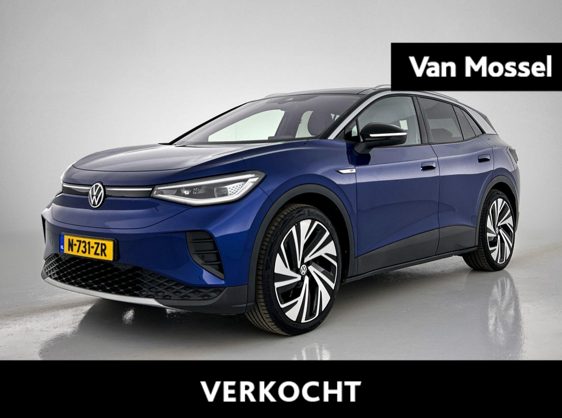 Volkswagen ID.4 First Max 77 kWh | Automaat | Panorama Dak | Ergo Active (Elektrische Stoelen) | IQ-Light | 21 Inch Velgen | Navigatie | Stoel en Stuurwielverwarming | 360* Camera (Helikopter View) | Head-Up Display | Elektrische Kofferklep