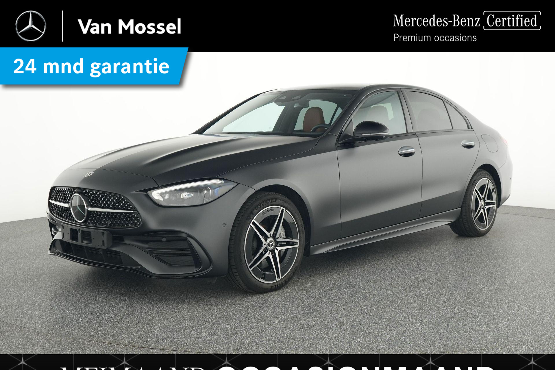 Mercedes-Benz C-Klasse 400 e 4MATIC AMG Line / Premium Plus/ Panoramadak/ Night/ Nappaleder/ Stoelverwarming- & Ventilatie/ Burmester/ UNIEK!