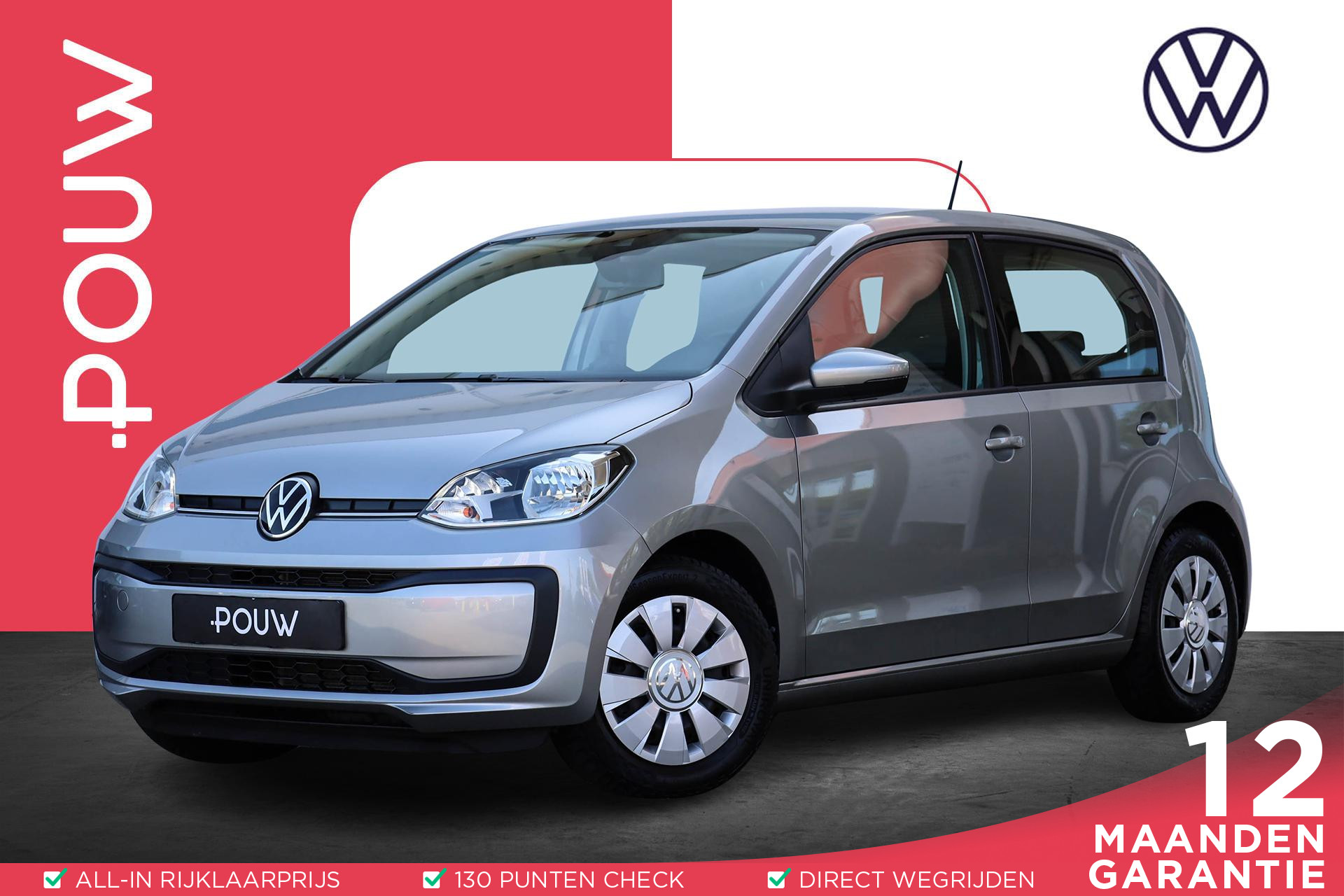Volkswagen up! 1.0 65pk | Airco | DAB+ | Bluetooth | All-Season Banden | Elektrische Ramen
