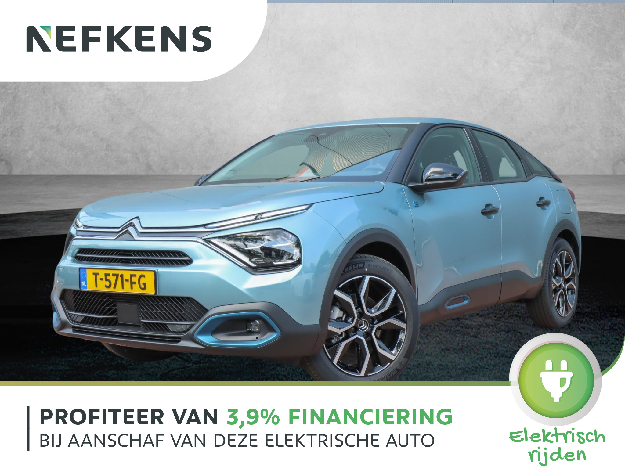 Citroën ë-C4 Feel 50 kWh 3 fase (RIJLKAAR!!/Camera/LMV/NAV./AppleCarPlay/Direct rijden!!)