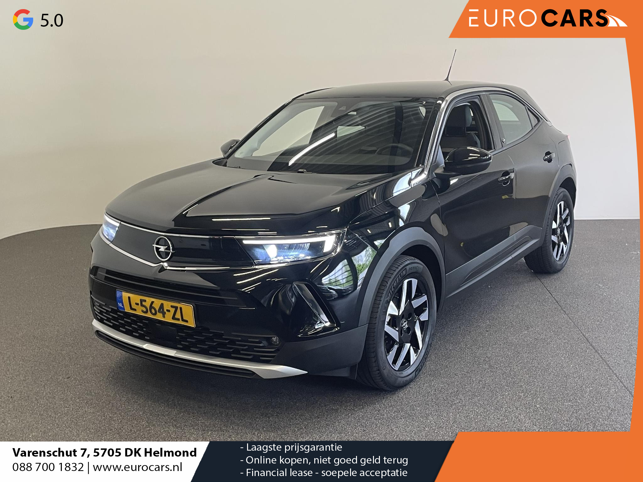 Opel Mokka-e Elegance 50-kWh 11kw bl. Navigatie Apple Carplay/Android Auto Camera Parkeersensor achter Cruise Control Stoel- en stuurverwarming Ledverlichting Climate Control