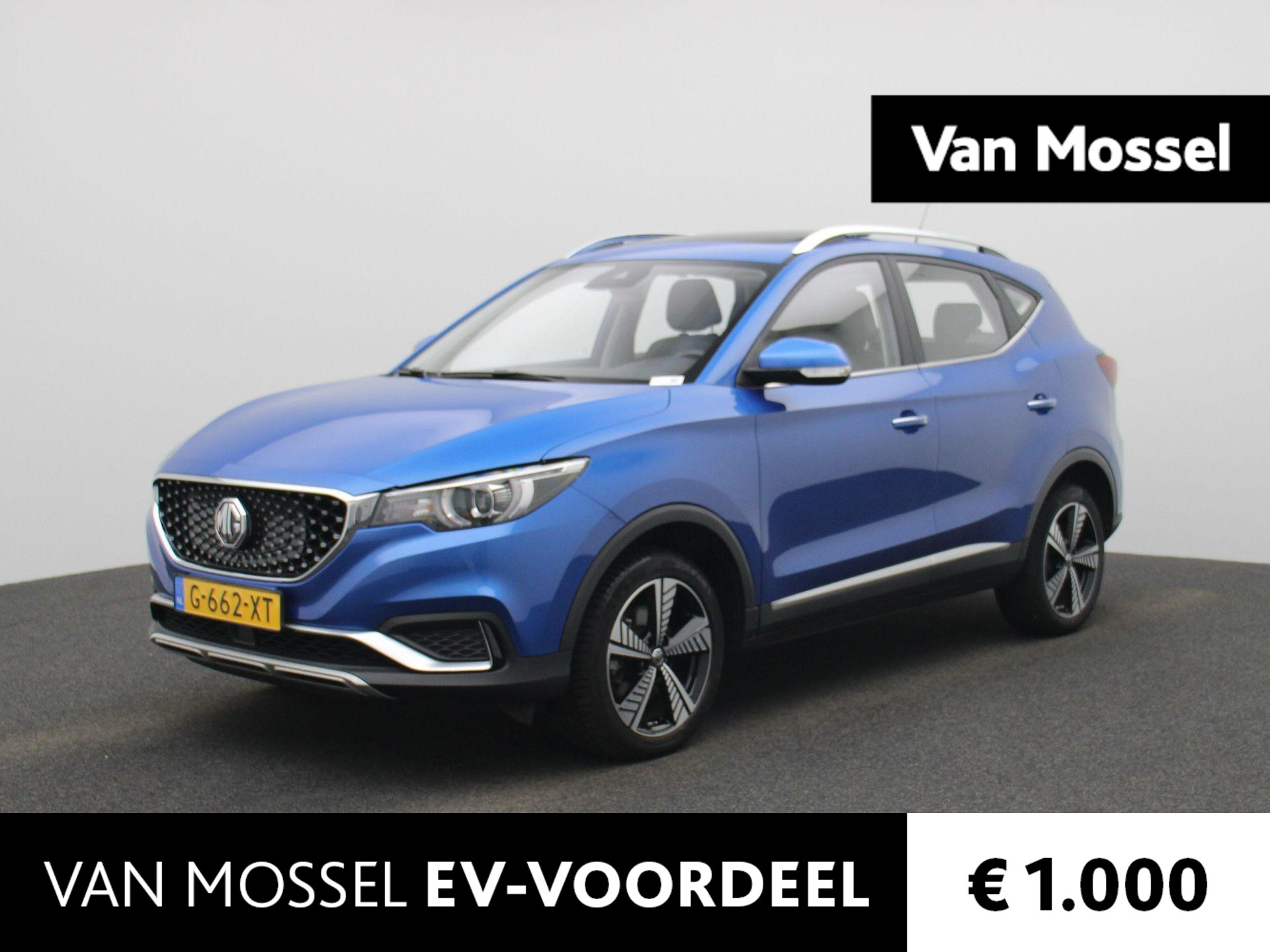 MG ZS-EV Luxury 45 kWh Automaat | Panoramadak | Leder | Navigatie | Airco | Schuifdak | LMV | Camera | DAB | Apple carplay | Stoelverwarming