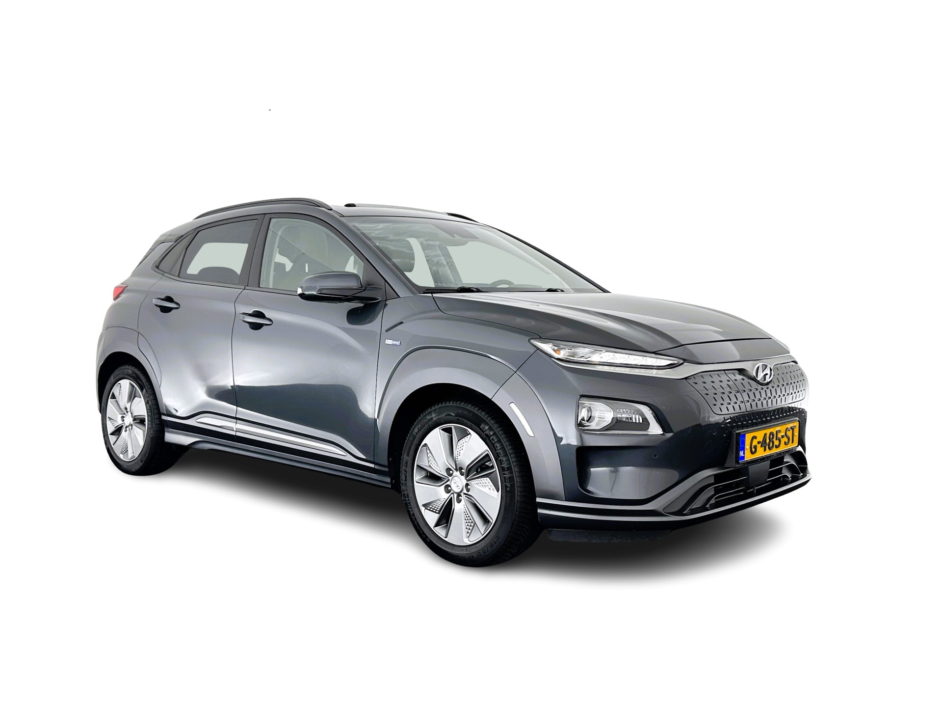Hyundai Kona EV Premium 64 kWh (INCL-BTW) *PANO | FULL-LEATHER | HEAD-UP | FULL-LED | NAVI-FULLMAP | DAB | ADAPTIVE-CRUISE | KRELL-AUDIO | KEYLESS | CAMERA | BLIND-SPOT | LANE-ASSIST | DIGI-COCKPIT | COMFORT-SEATS | TOWBAR