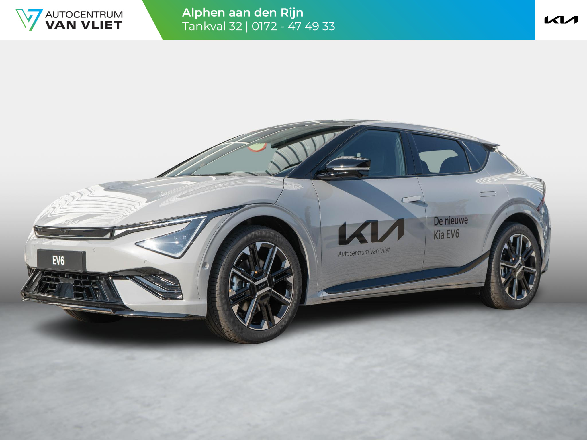 Kia EV6 GT-Line 84.0 kWh | NIEUW MODEL | Stoelverwarming en -ventilatie | 20 inch velgen | 360° Camera | Meridian Surround | Digital Key 2.0 | Panoramadak | Aut. Kofferklep | ACTIE AANBIEDING
