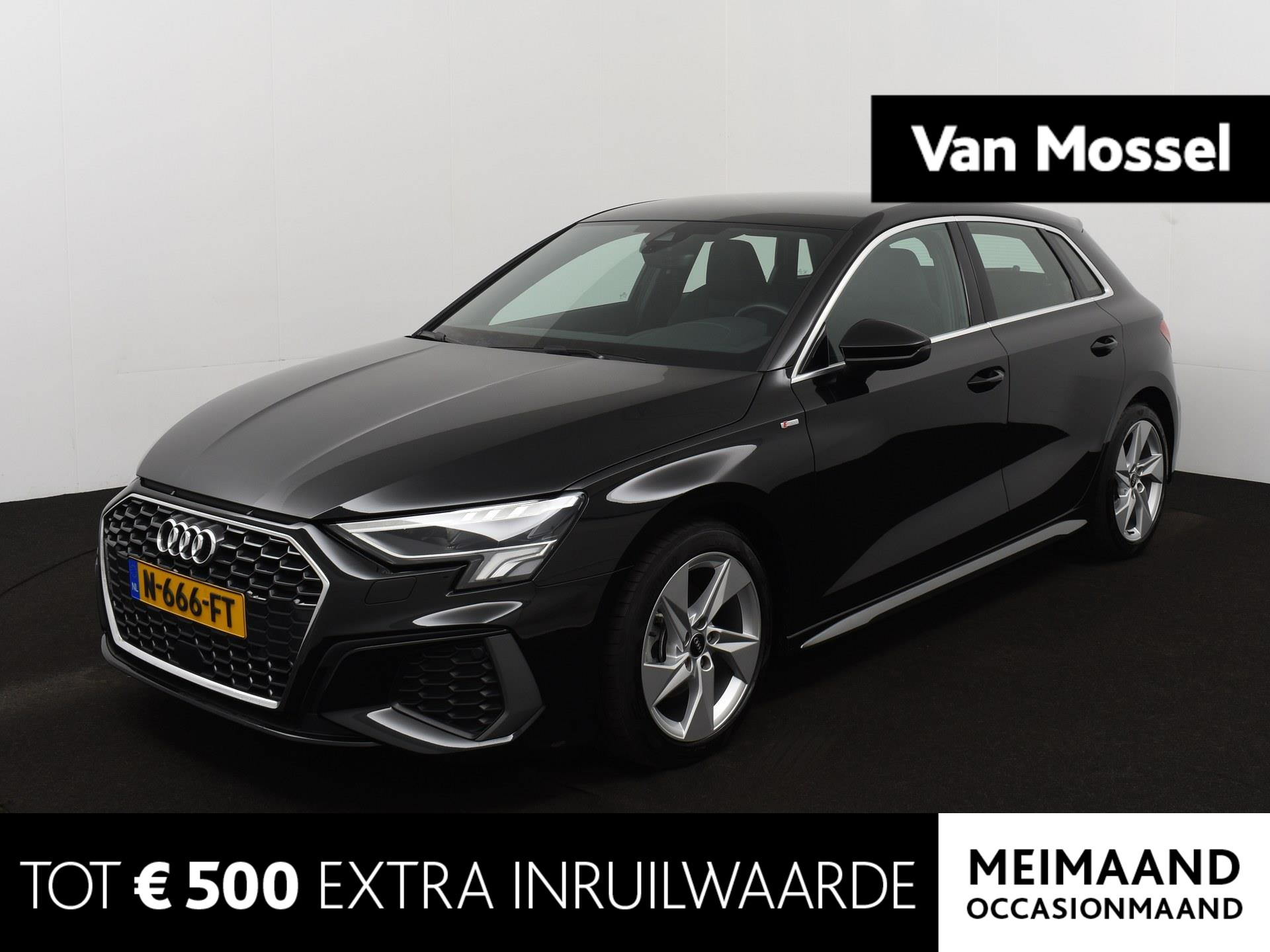 Audi A3 Sportback 30 TFSI S edition | Automaat | S-Line | Navigatie | Stoelverwarming | 17 Inch Velgen | Afneembare Trekhaak | Sfeerverlichting | Getint Glas | Parkeersensoren Voor en Achter | Virtual Cockpit | Sfeerverlichting |