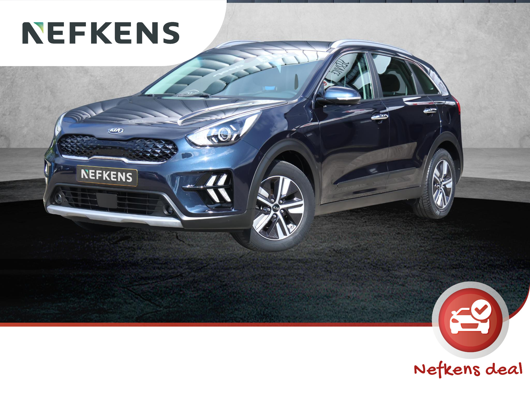 Kia Niro 1.6 GDi Hybrid DynamicLine | 1ste eigenaar | Trekhaak | Camera | Navigatie | LEER/Stof bekleding | Climate