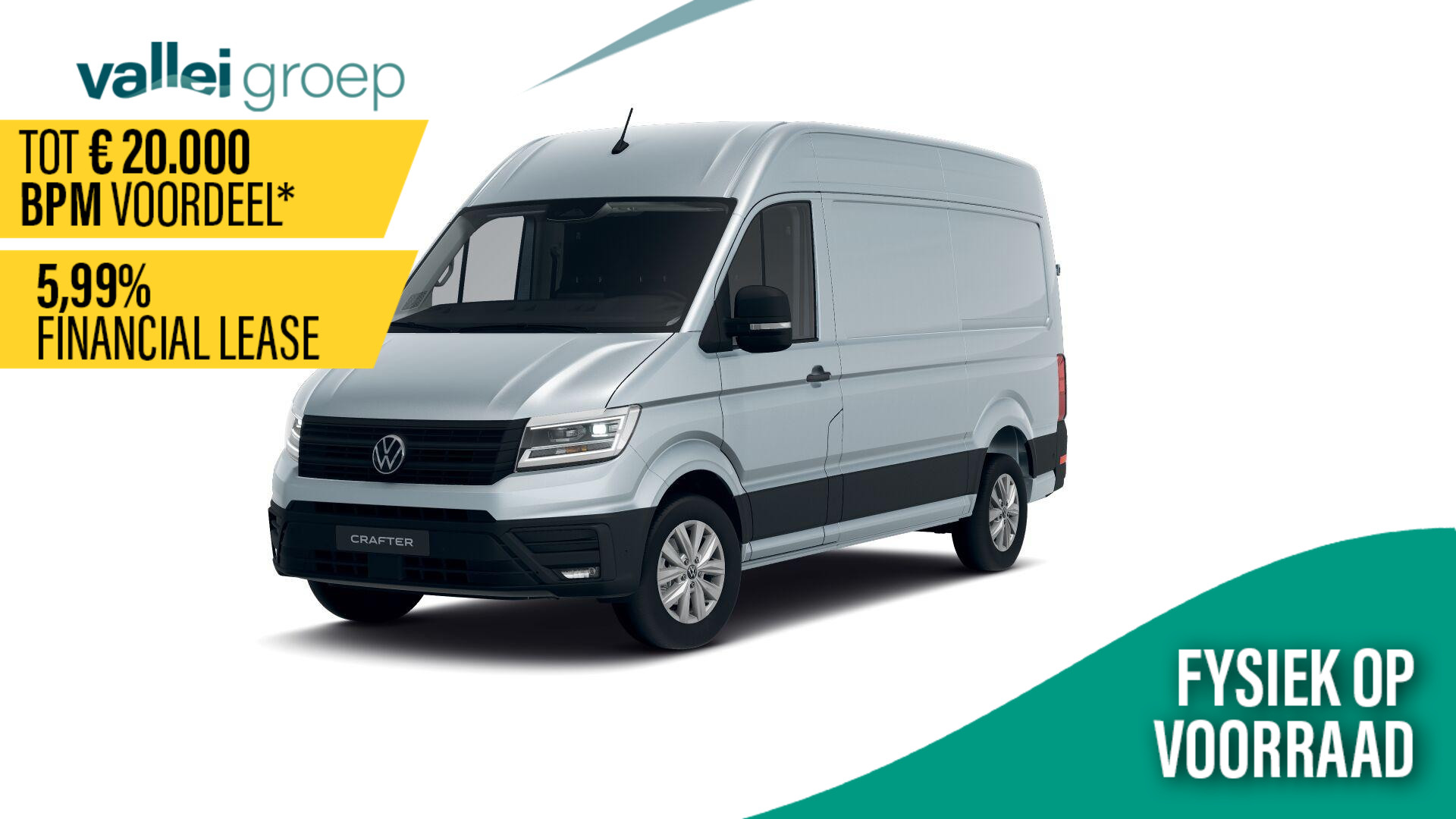 Volkswagen Crafter Bedrijfswagens Exclusive L3 2.0 TDI EU6 130 kW (177 pk) GVW 3.5T WB 3640 MM 6 versn. Han