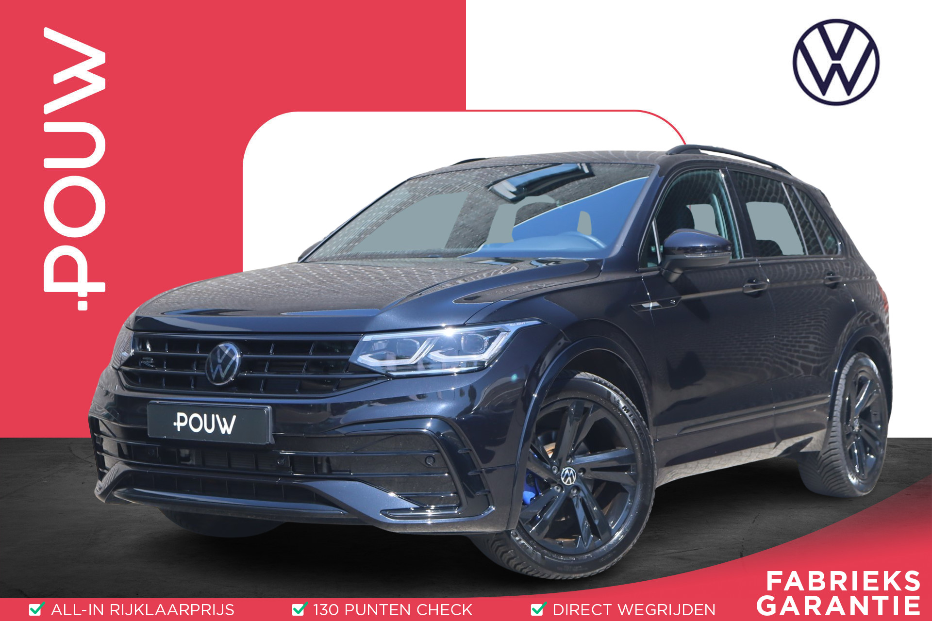 Volkswagen Tiguan 1.5 TSI 150pk DSG R-Line Business+ | Black Style | Navigatie | Wegklapbare Trekhaak