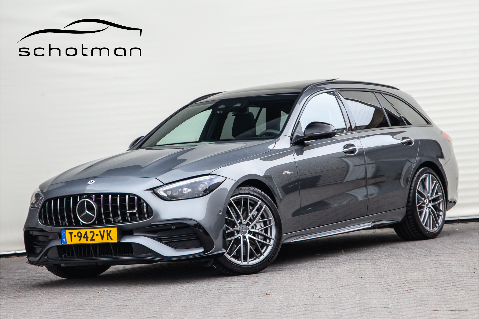 Mercedes-Benz C-Klasse Estate AMG 43 4MATIC Burmester, Distronic, Nappa Leder, Pano, Achterasbesturing, 408pk