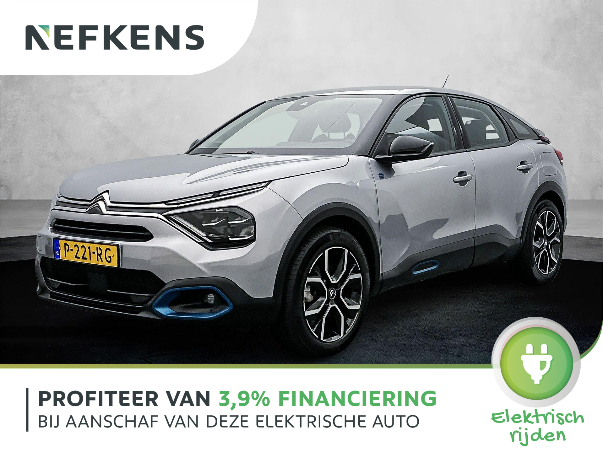 Citroën ë-C4 EV Feel Pack 50 kWh 136 pk | Navigatie | Achteruitrijcamera | Parkeersensoren Achter | Comfortstoelen | Full-LED Koplampen | Head-up Display | Climate Control | Cruise Control | 18" Lichtmetalen Velgen | Apple Carplay/Android Auto |
