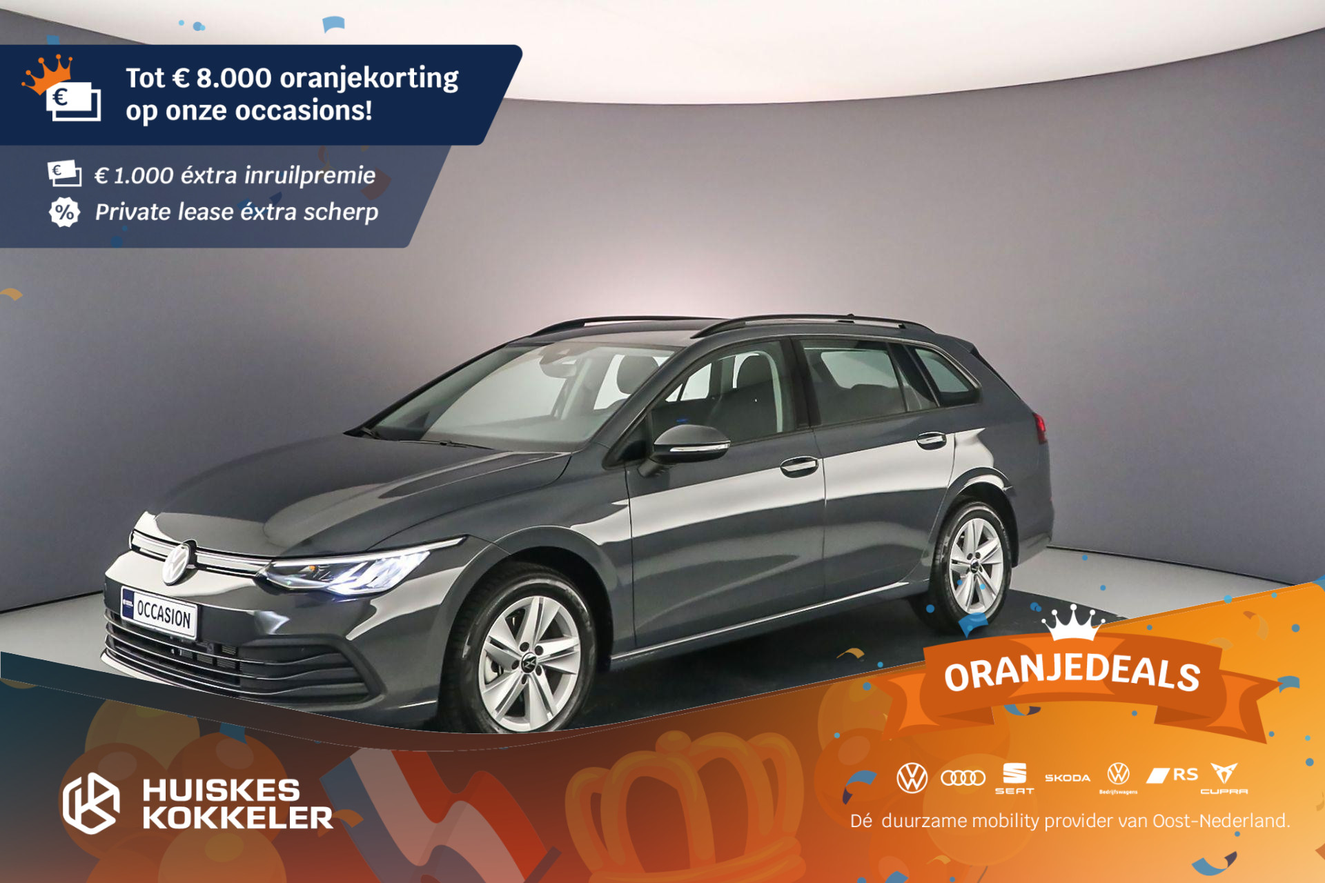 Volkswagen Golf Variant Life Business 1.0 eTSI 110pk DSG Automaat Adaptive cruise control, Navigatie, Achteruitrijcamera, LED verlichting, Airco, DAB, App connect, Parkeersensoren, Keyless start