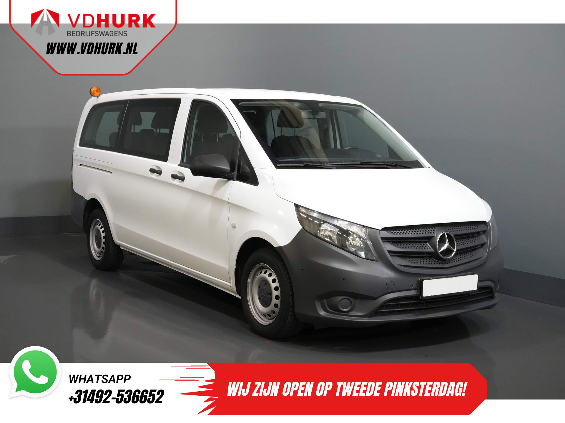 Mercedes-Benz Vito Tourer 110 CDI L2 € 36.442,- incl. BTW/BPM Combi/ Kombi/ 9 Pers./ 9P/ 9 Persoons/ Navi/ Cruise/ PDC/ Airco
