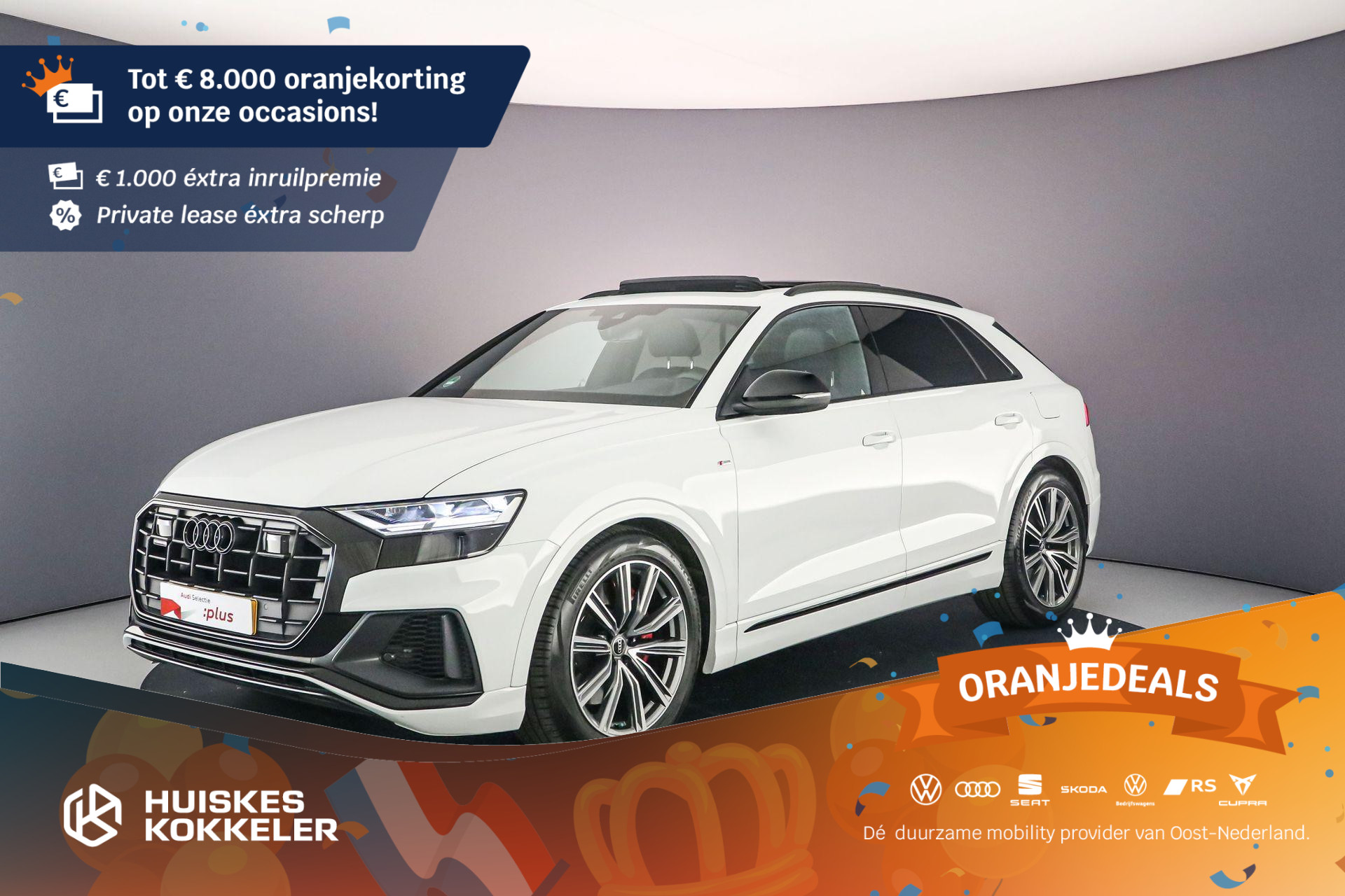 Audi Q8 55 TFSI e quattro Pro Line S | Pano | Tour Pack | Adapt. Cruise | Optiek Zwart | S Line | 21 inch | Stoel/Stuurverwarming |