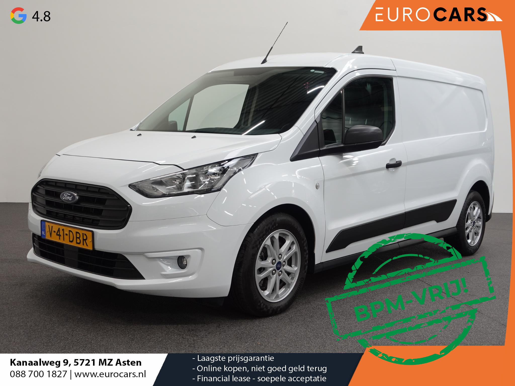 Ford Transit Connect 1.5 EcoBlue L2 Trend Automaat Navi Airco Parkeersensoren Cruise Control 3Zits Camera Trekhaak
