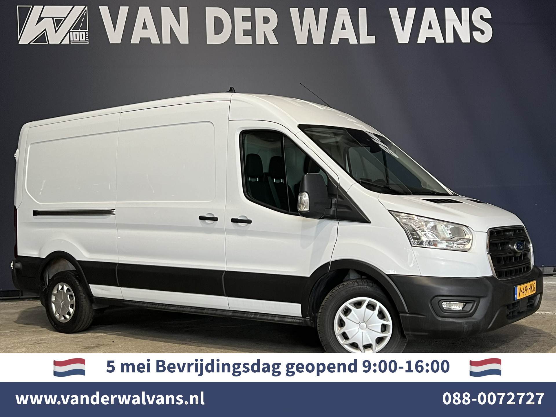 Ford Transit 2.0 TDCI 130pk L3H2 Euro6 Airco | Navigatie | Stoelverwarming | Camera | Apple Carplay | Android Auto LED, cruisecontrol, parkeersensoren, verwarmde voorruit, 2500kg trekvermogen