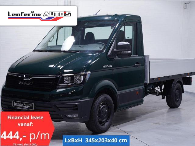 MAN TGE 2.0 TDI 140 pk L3 Pick Up / Open Laadbak Airco Apple Carplay, Cruise Control, LxBxH 345x203x40 cm, 2-Zits