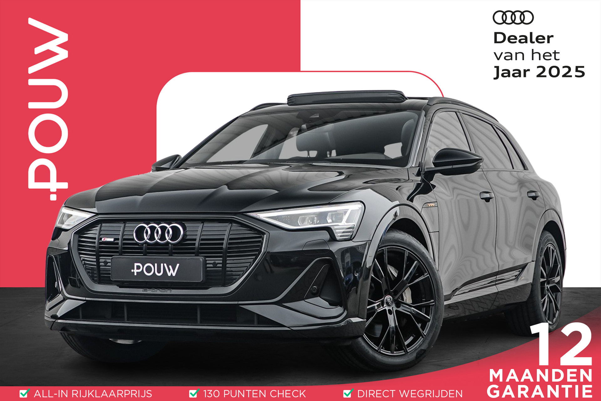 Audi e-tron 50 313pk quattro Launch Edition Black 71 kWh | Panoramadak | Luchtvering
