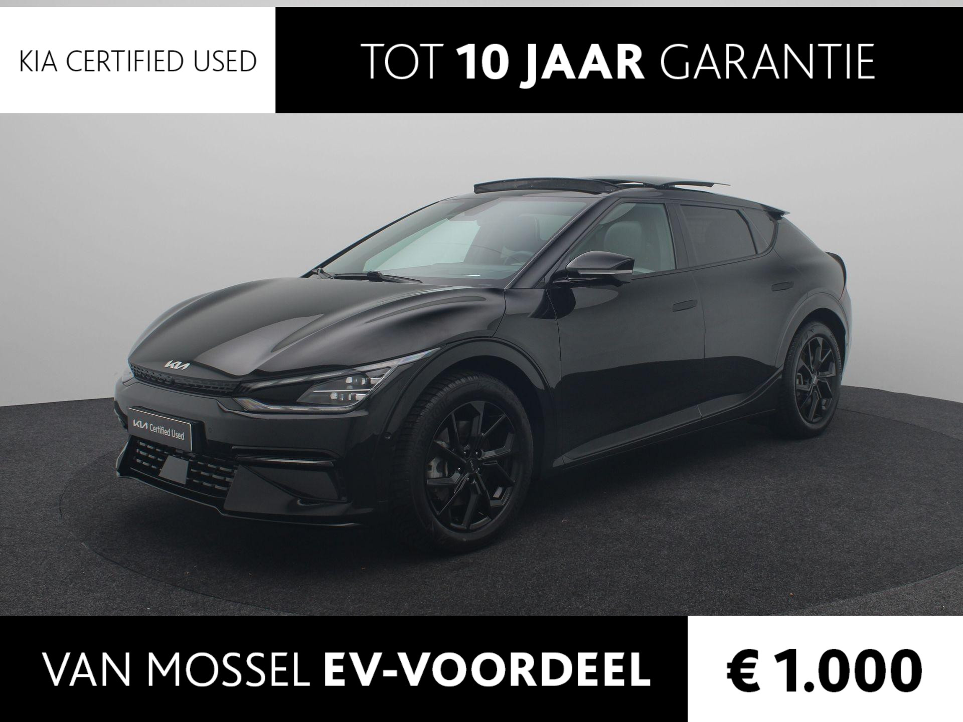 Kia EV6 GT-Line AWD 77.4 kWh | Trekhaak | Black on Black | 360 Camera | Elek. Stoelen | Meridian Sound System