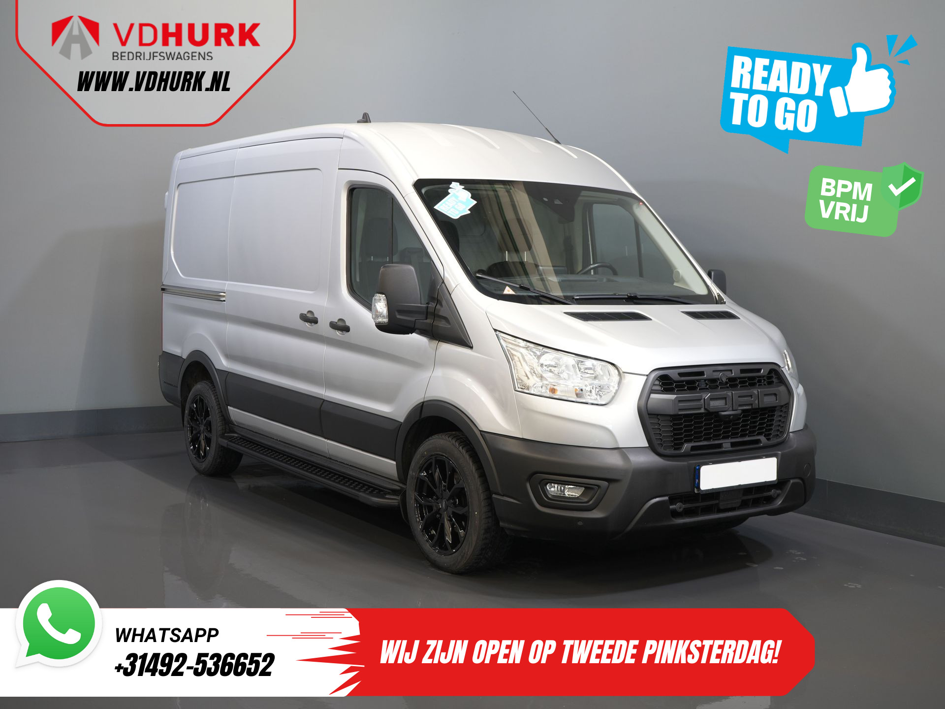 Ford Transit 330 2.0 TDCI 130 pk Aut. L2H2 BPM VRIJ! Ready2Go Adapt. Cruise/ NL Auto/ Carplay/ Camera/ PDC/ Trekhaak