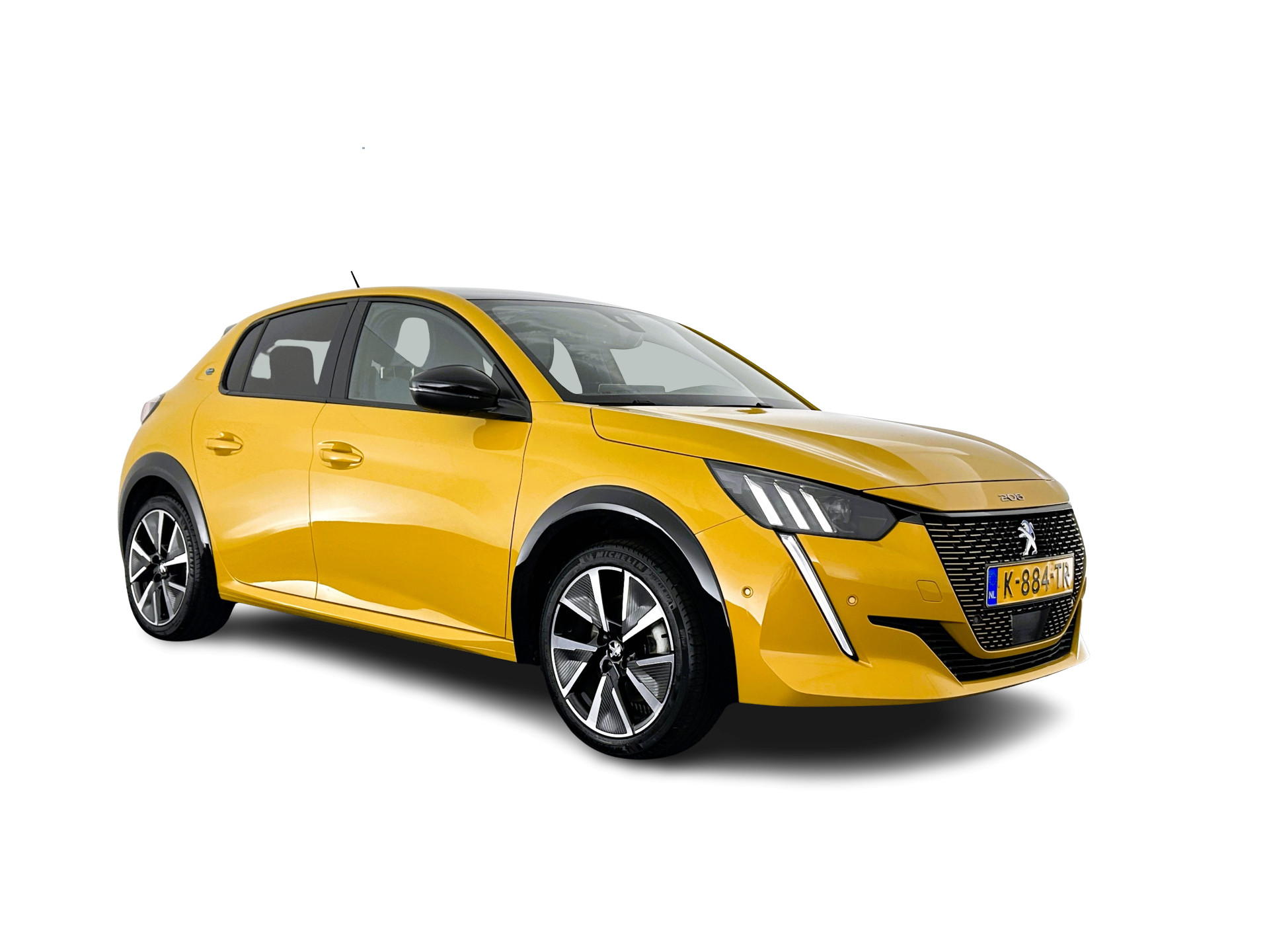 Peugeot e-208 EV GT Pack 50 kWh [ 3-Fase ] (INCL-BTW) *FULL-LED | DIGI-COCKPIT | BLIS | CAMERA | 1/2-LEATHER | HEATED-SEATS | NAVI-FULLMAP | LANE-ASSIST | KEYLESS | DAB | SPORT-SEATS | 17"ALU*